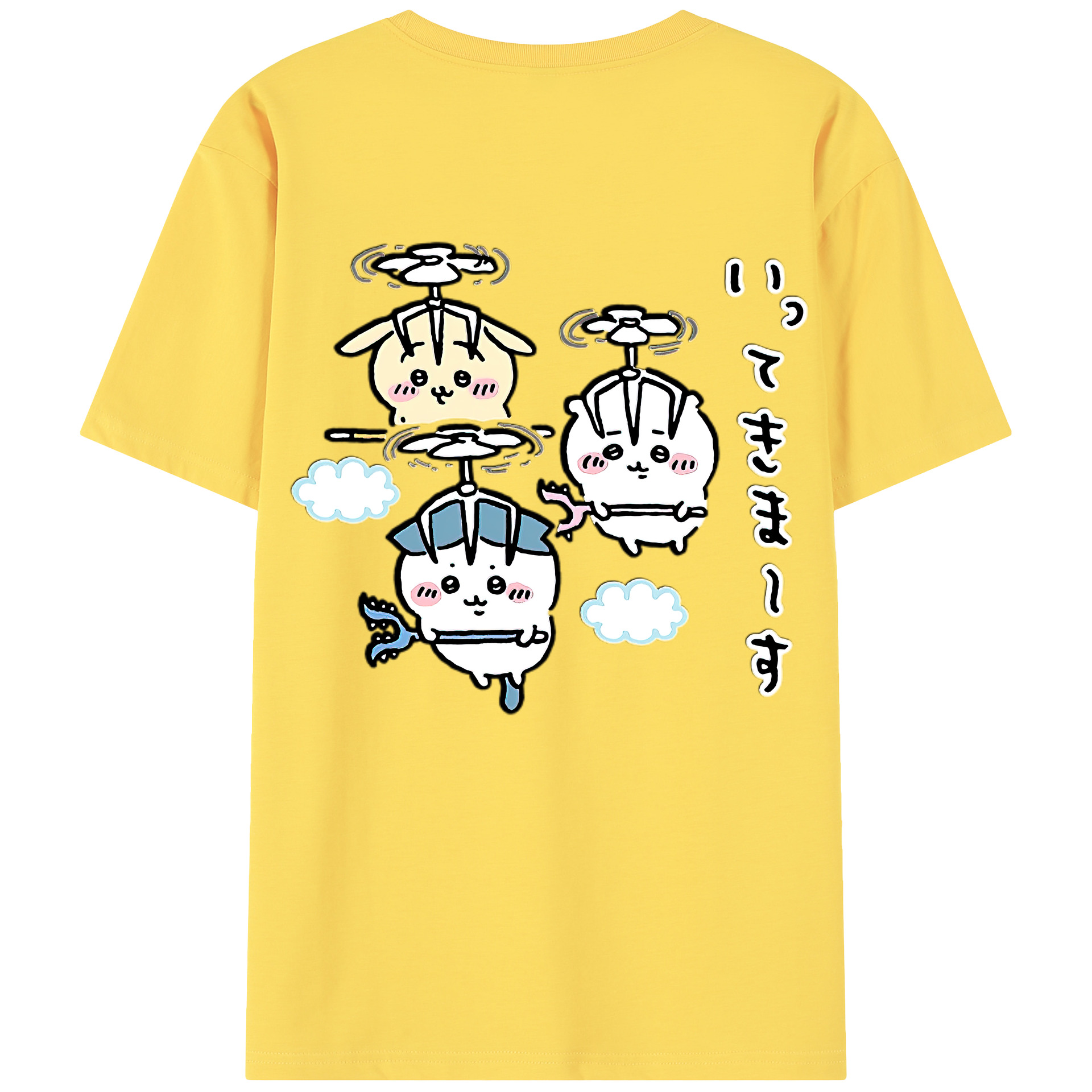 （画像用） ちいかわ ちいかわ Chii-kawa chiikawa 綿100％半袖Tシャツ（背面プリント）