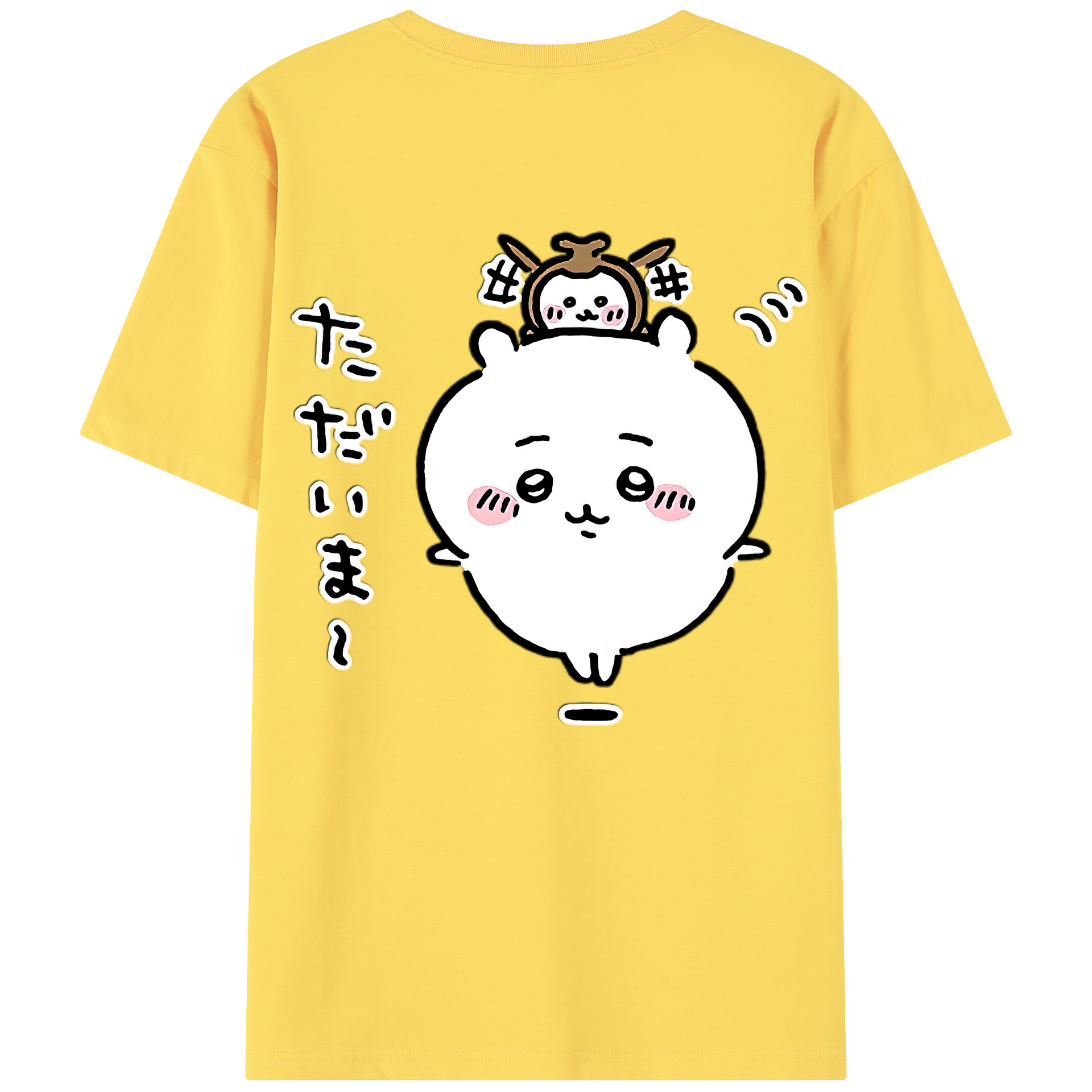 （画像用） ちいかわ ちいかわ Chii-kawa chiikawa 綿100％半袖Tシャツ（背面プリント）