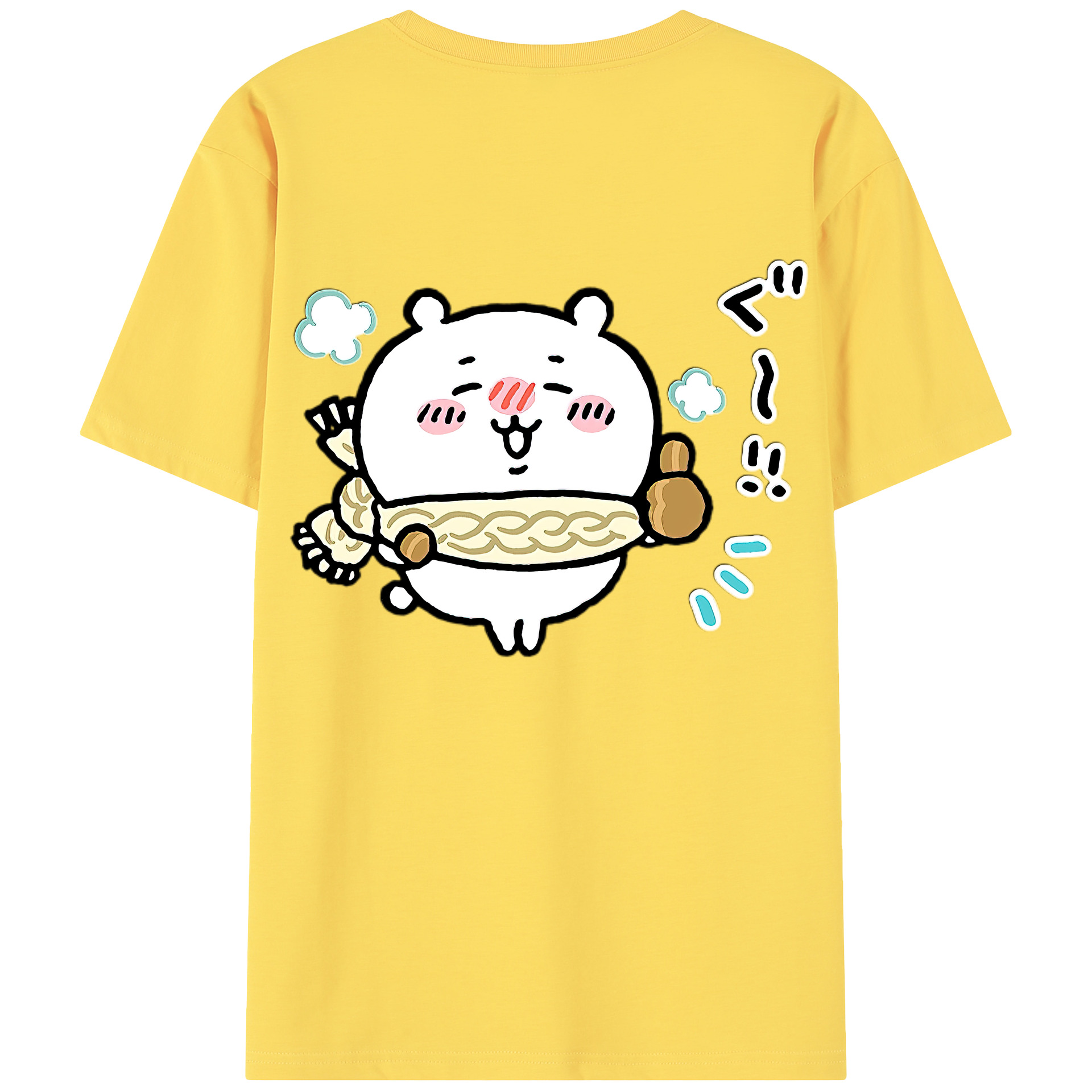 （画像用） ちいかわ ちいかわ Chii-kawa chiikawa 綿100％半袖Tシャツ（背面プリント）