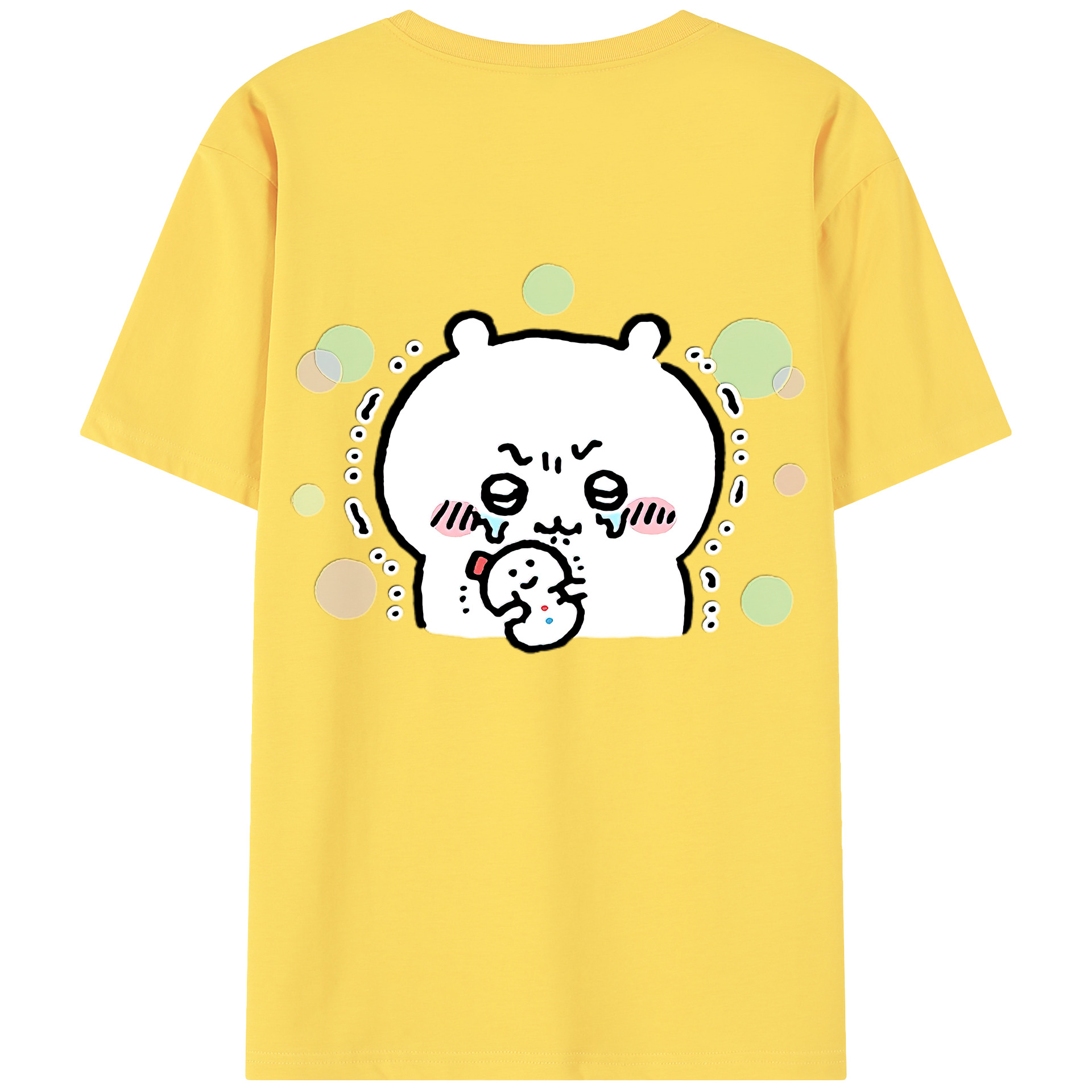 （画像用） ちいかわ ちいかわ Chii-kawa chiikawa 綿100％半袖Tシャツ（背面プリント）