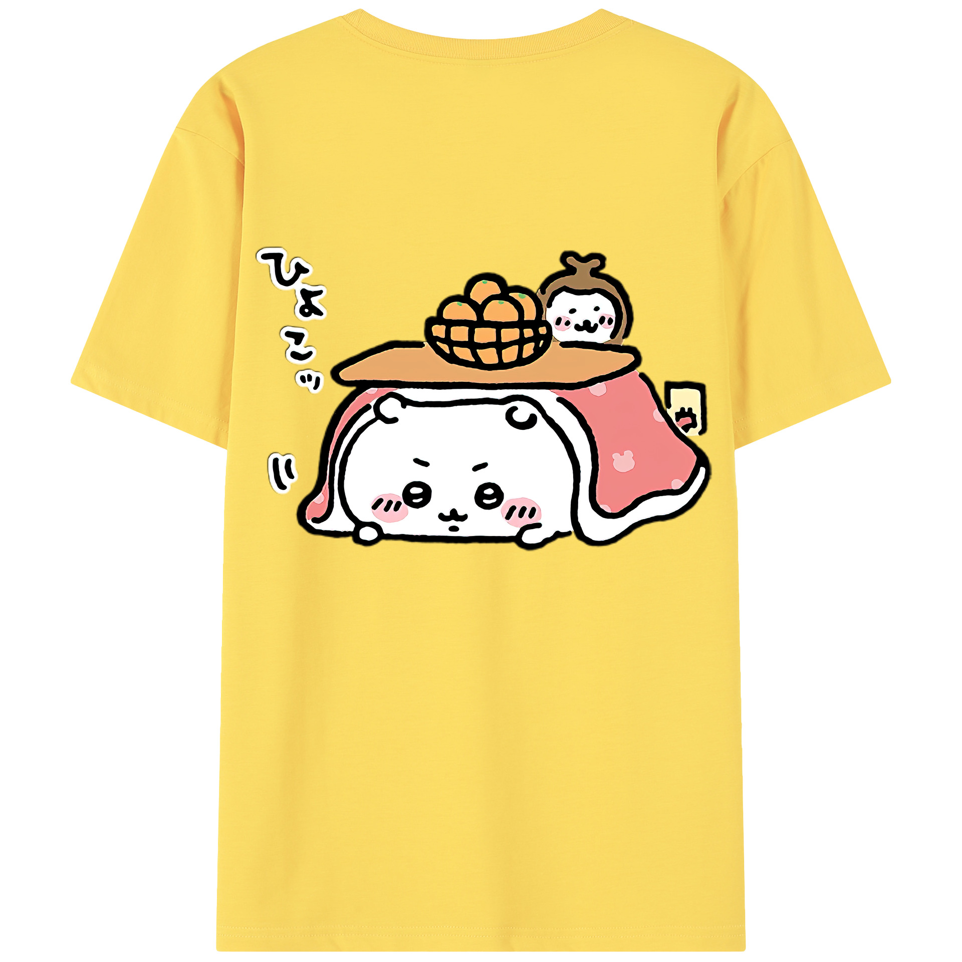 （画像用） ちいかわ ちいかわ Chii-kawa chiikawa 綿100％半袖Tシャツ（背面プリント）