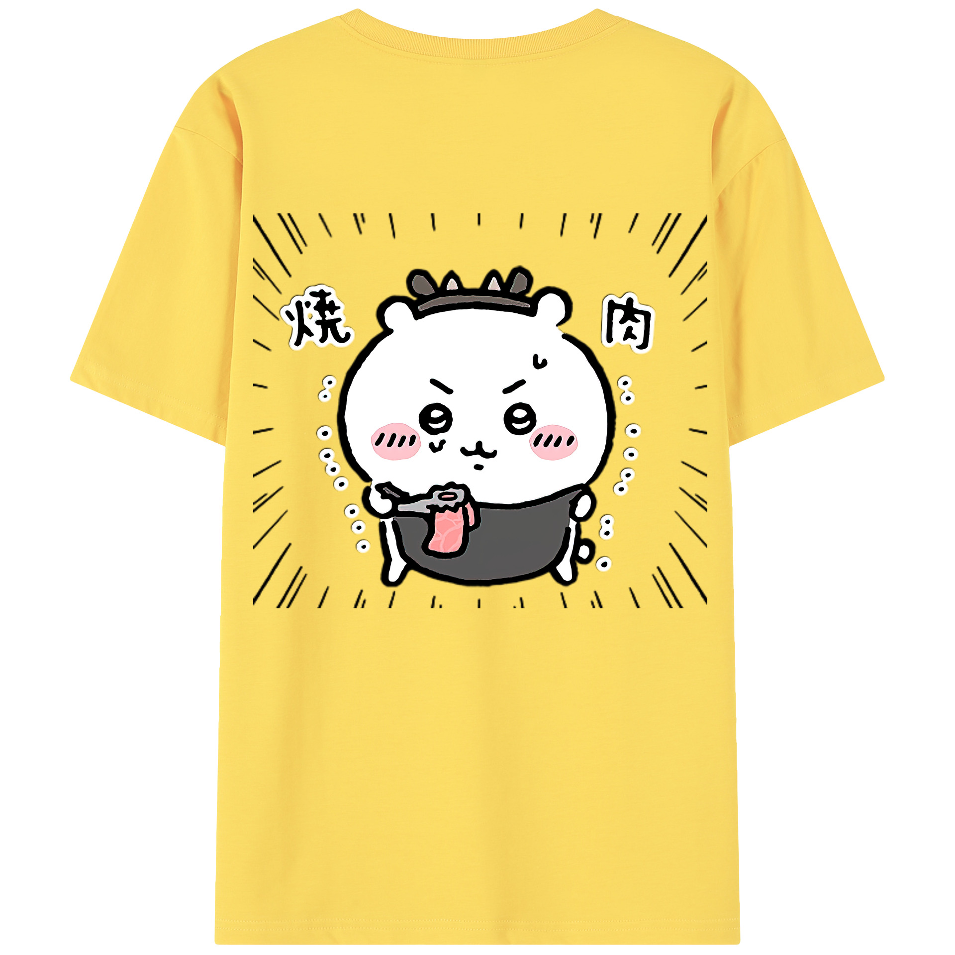 （画像用） ちいかわ ちいかわ Chii-kawa chiikawa 綿100％半袖Tシャツ（背面プリント）