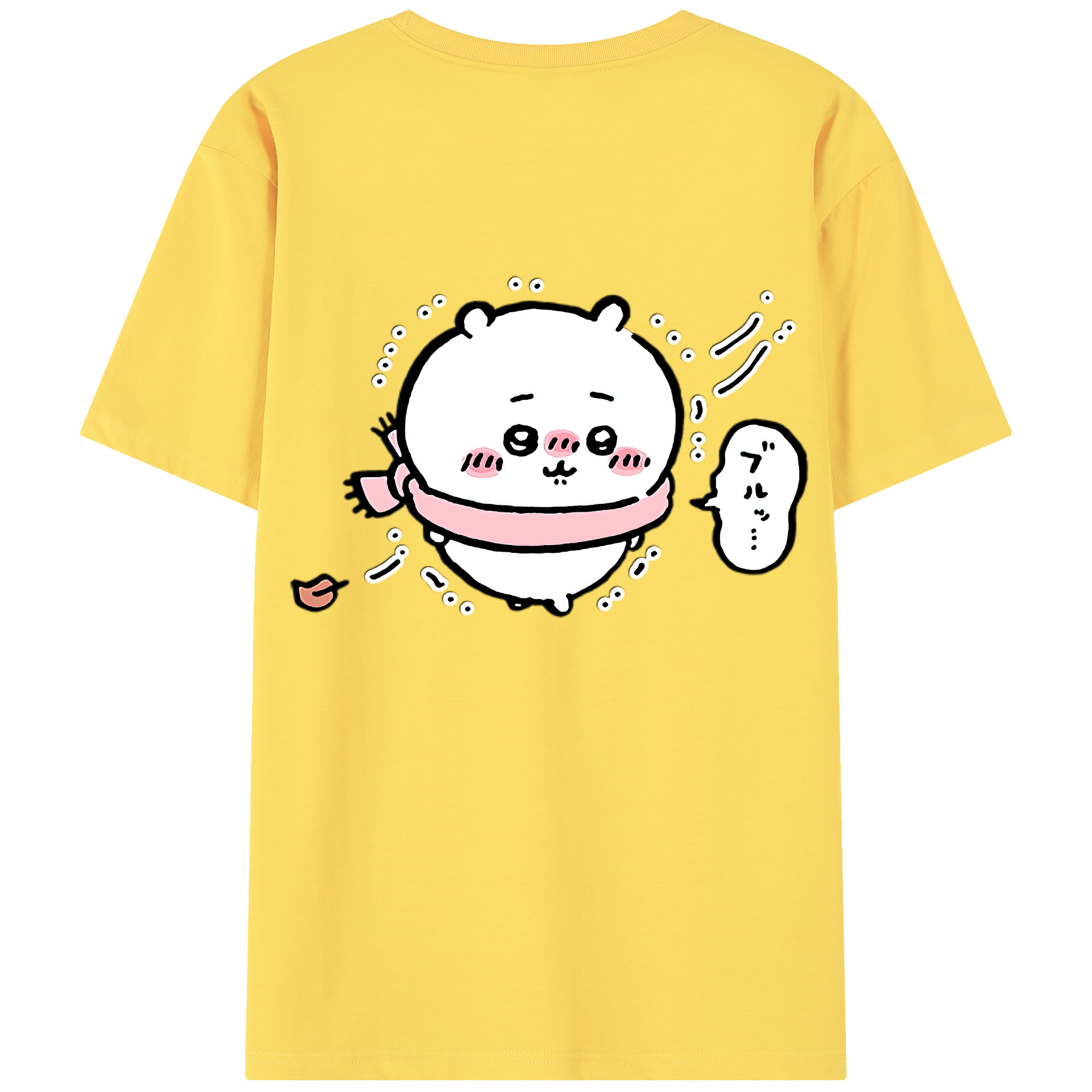（画像用） ちいかわ ちいかわ Chii-kawa chiikawa 綿100％半袖Tシャツ（背面プリント）