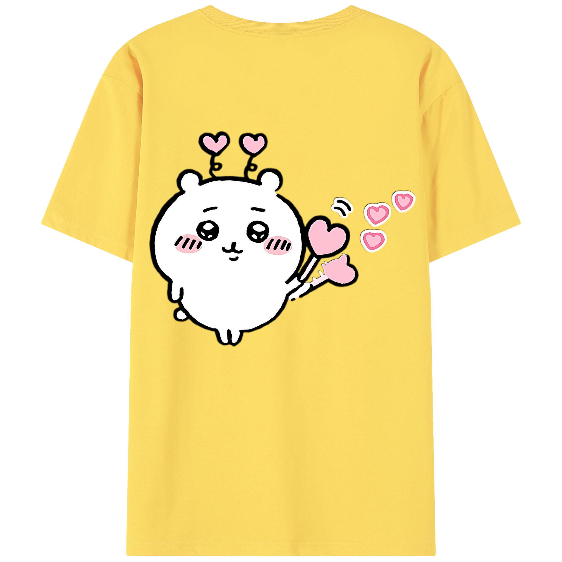 （画像用） ちいかわ ちいかわ Chii-kawa chiikawa 綿100％半袖Tシャツ（背面プリント）