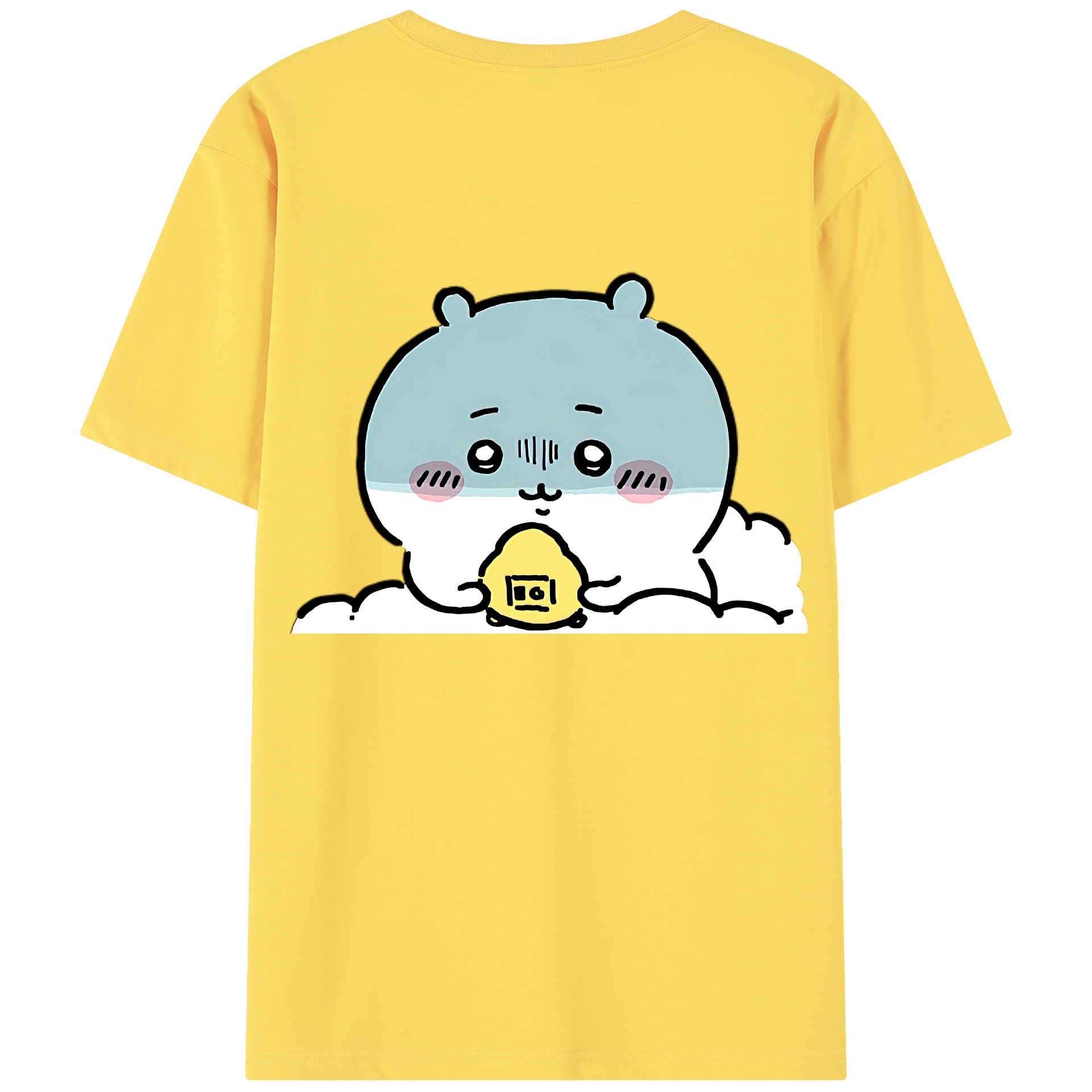 （画像用） ちいかわ ちいかわ Chii-kawa chiikawa 綿100％半袖Tシャツ（背面プリント）