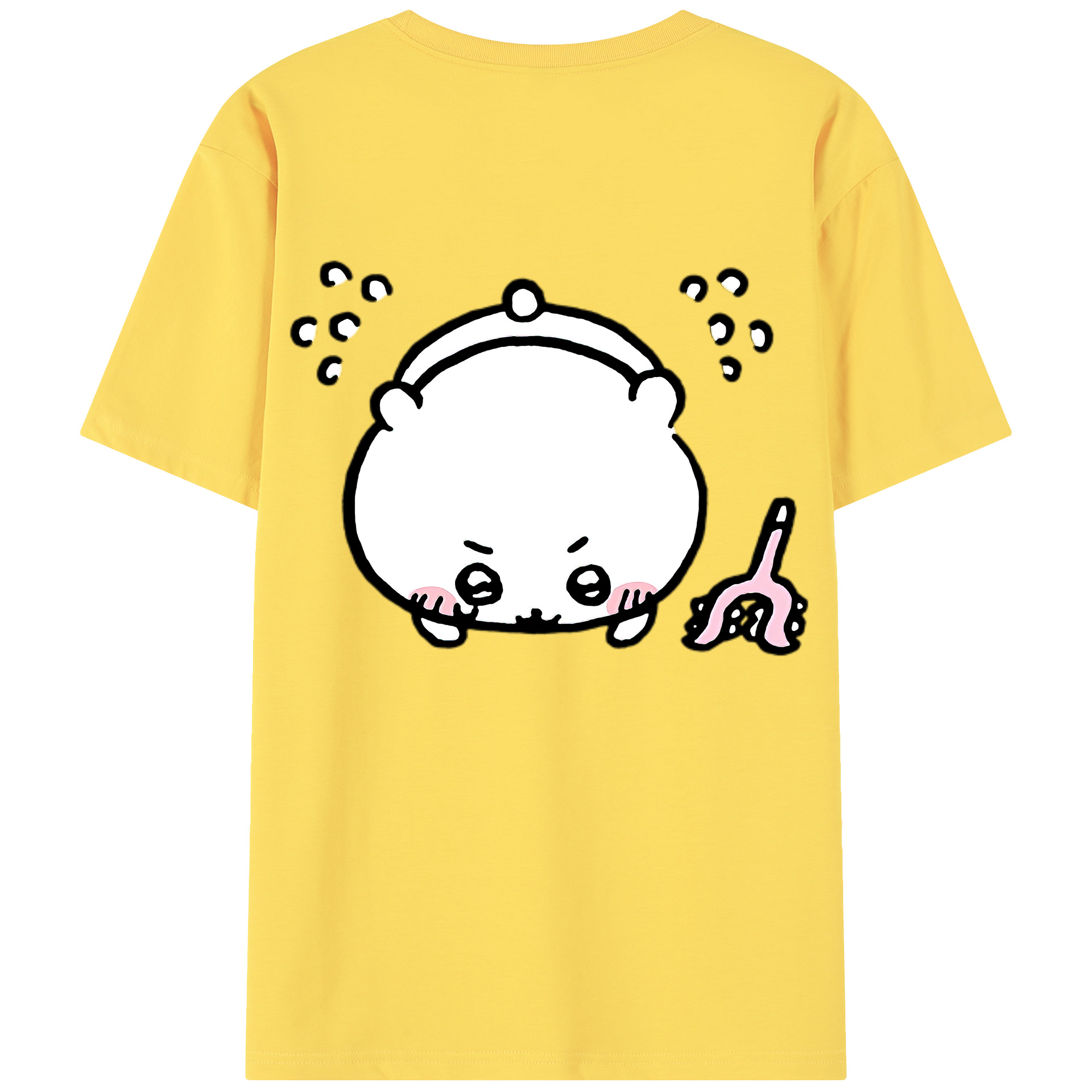 （画像用） ちいかわ ちいかわ Chii-kawa chiikawa 綿100％半袖Tシャツ（背面プリント）