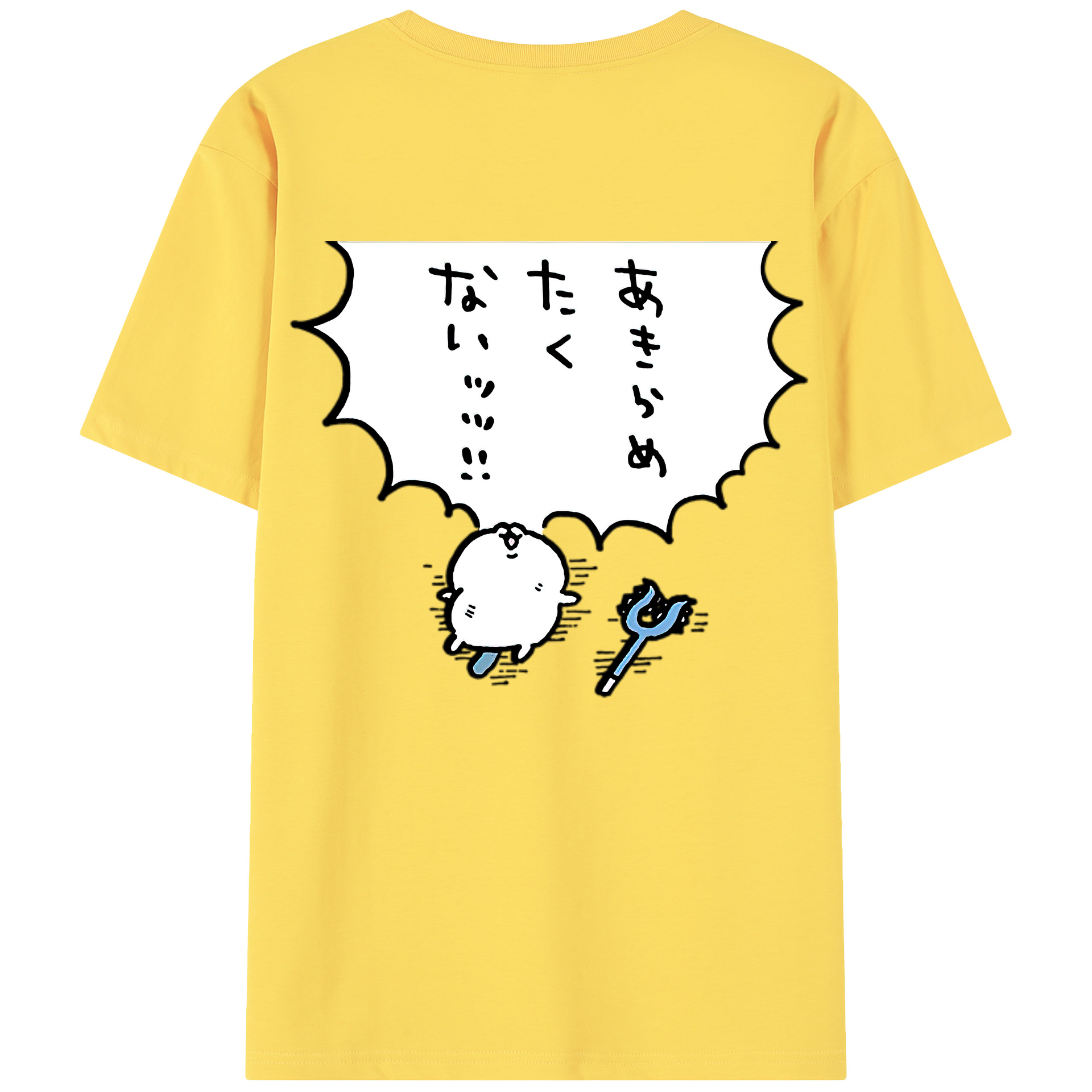 （画像用） ちいかわ ちいかわ Chii-kawa chiikawa 綿100％半袖Tシャツ（背面プリント）