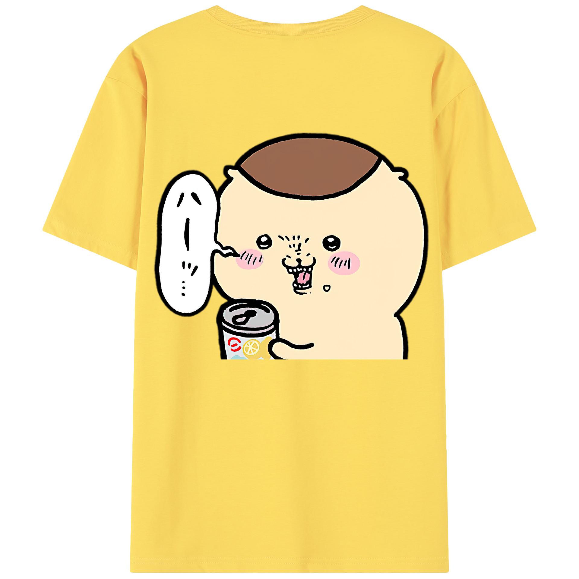 （画像用） ちいかわ くりまんじゅう Chii-kawa kuri manjū 綿100％半袖Tシャツ（背面プリント）