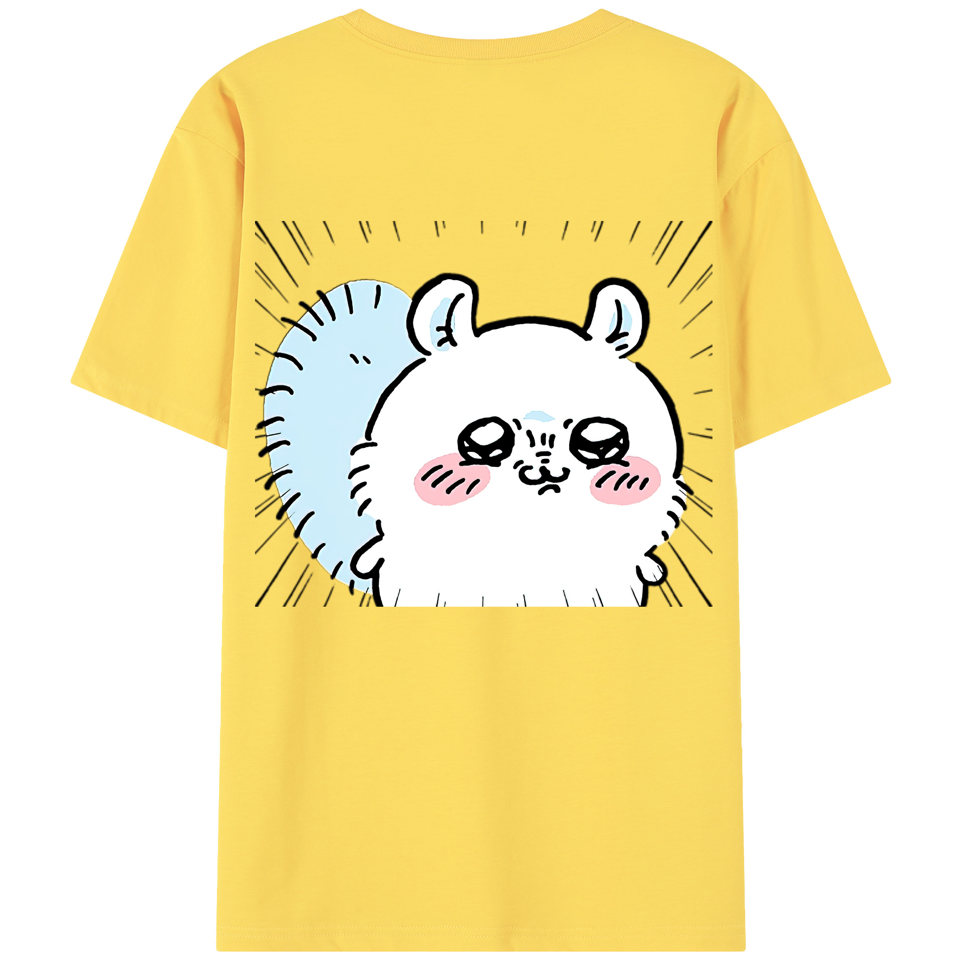 （画像用） ちいかわ モモンガ Chii-kawa Momonga 綿100％半袖Tシャツ（背面プリント）