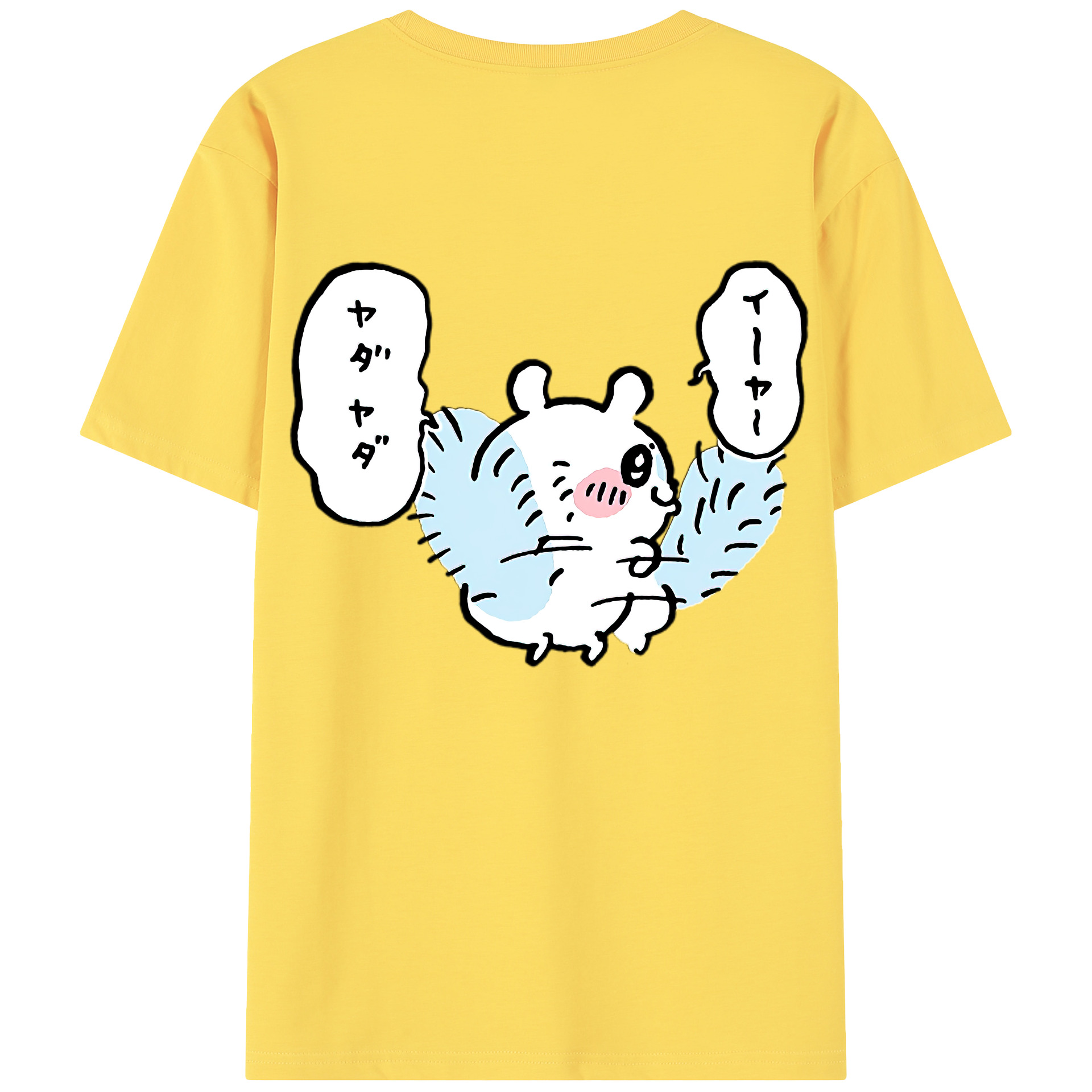 （画像用） ちいかわ モモンガ Chii-kawa Momonga 綿100％半袖Tシャツ（背面プリント）