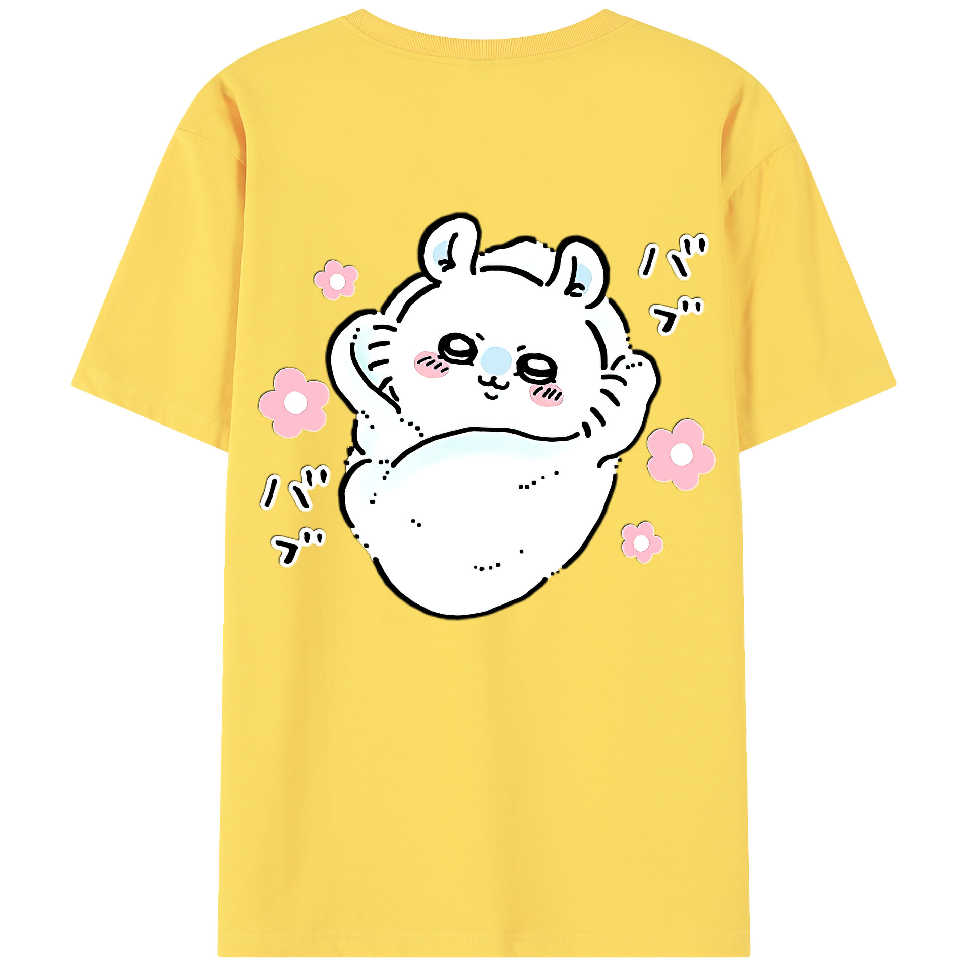 （画像用） ちいかわ モモンガ Chii-kawa Momonga 綿100％半袖Tシャツ（背面プリント）