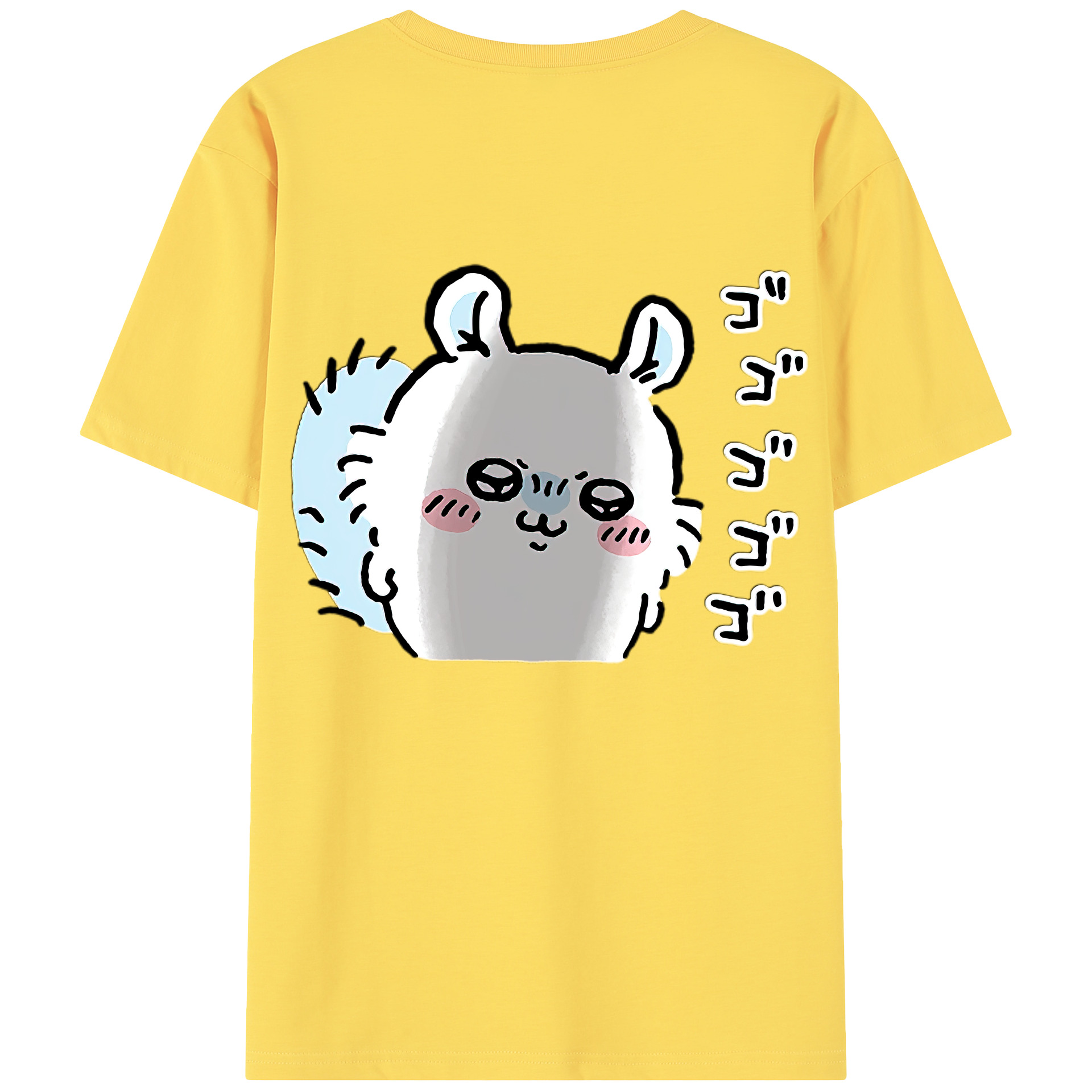 （画像用） ちいかわ モモンガ Chii-kawa Momonga 綿100％半袖Tシャツ（背面プリント）