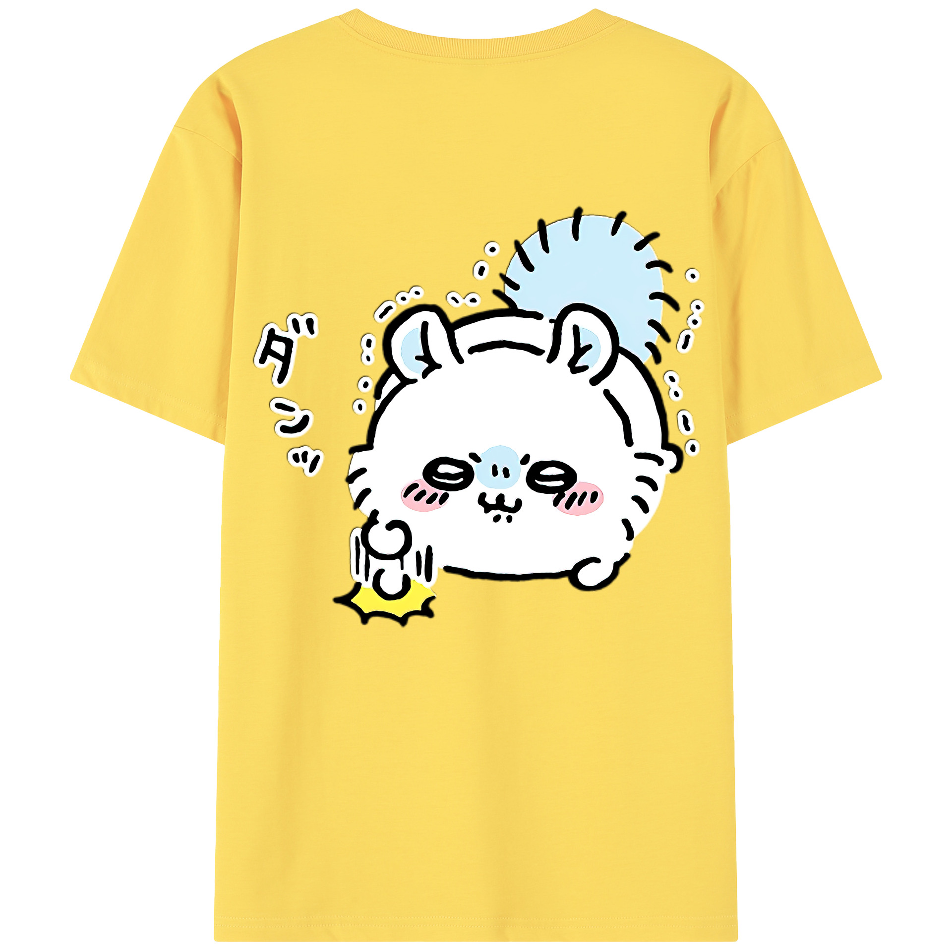 （画像用） ちいかわ モモンガ Chii-kawa Momonga 綿100％半袖Tシャツ（背面プリント）