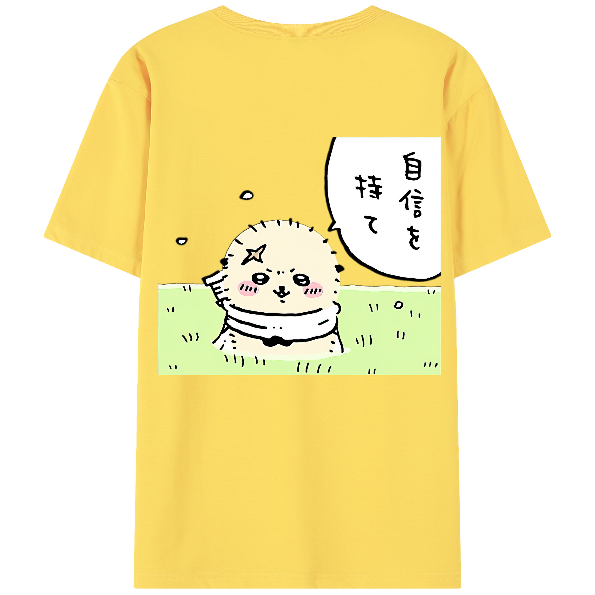 （画像用） ちいかわ ラッコ Chii-kawa Sea otter 綿100％半袖Tシャツ（背面プリント）