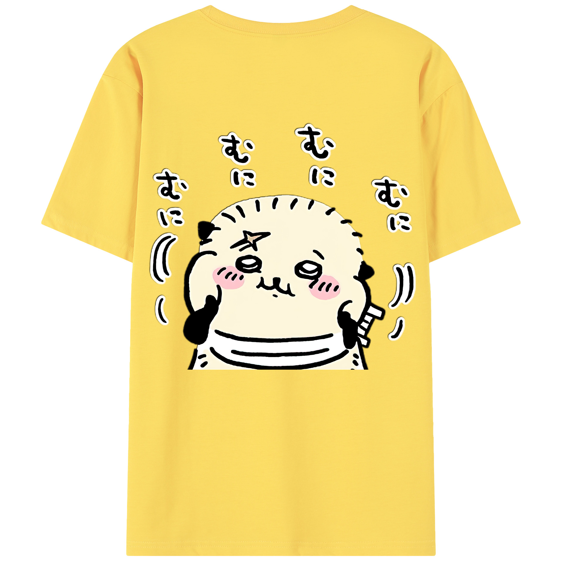 （画像用） ちいかわ ラッコ Chii-kawa Sea otter 綿100％半袖Tシャツ（背面プリント）