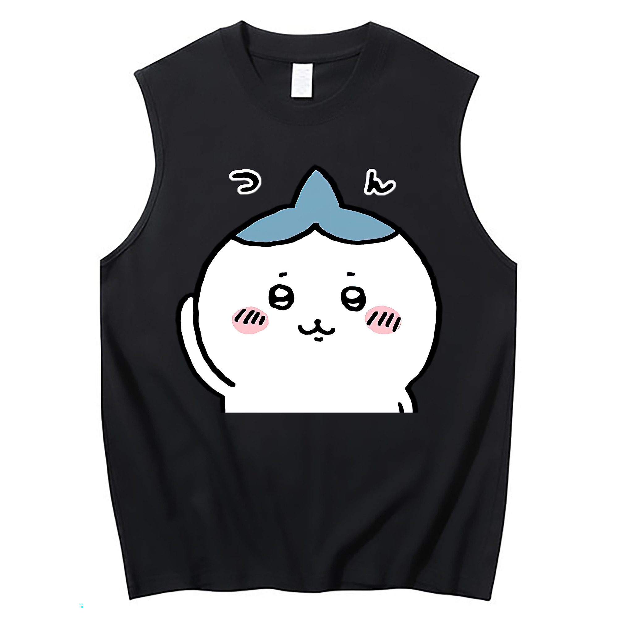 （画像用） ちいかわ ハチワレ Chii-kawa hachiware コットン100％タンクトップ（フロントプリント）
