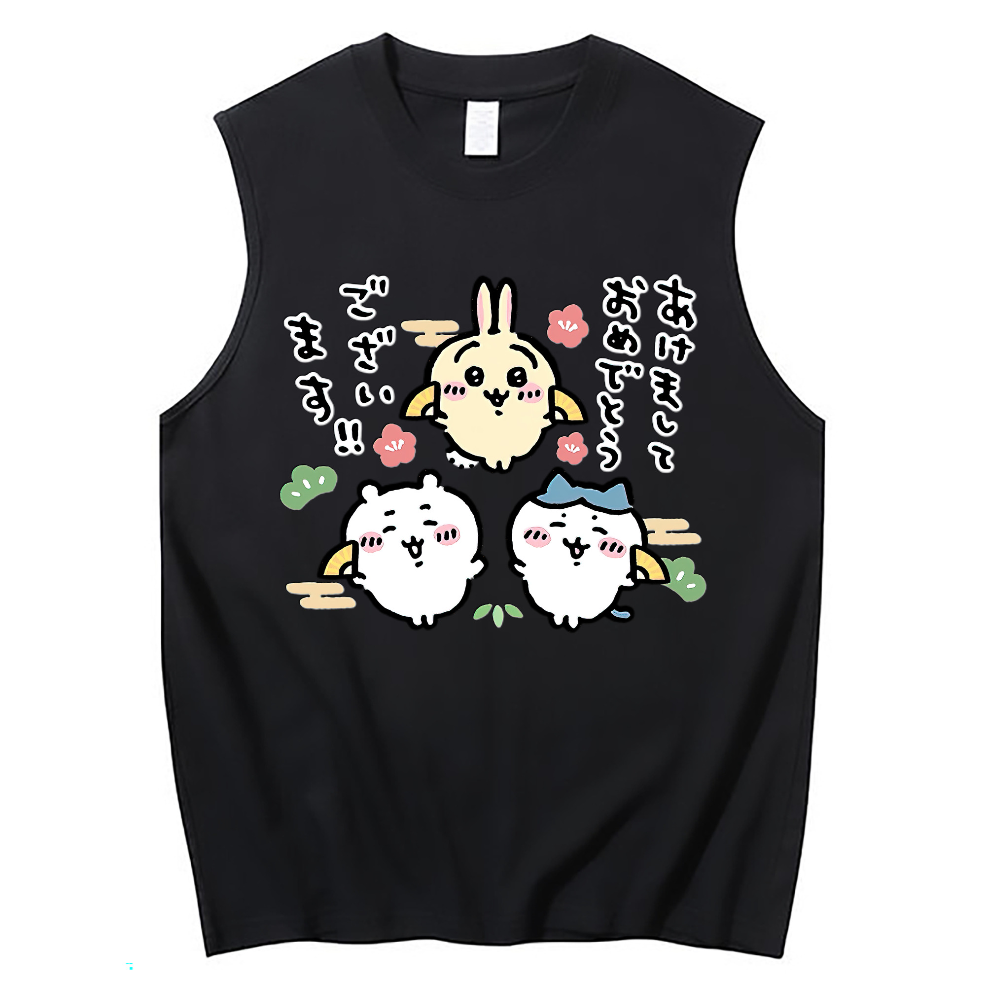 （画像用） ちいかわ ちいかわ Chii-kawa chiikawa コットン100％タンクトップ（フロントプリント）