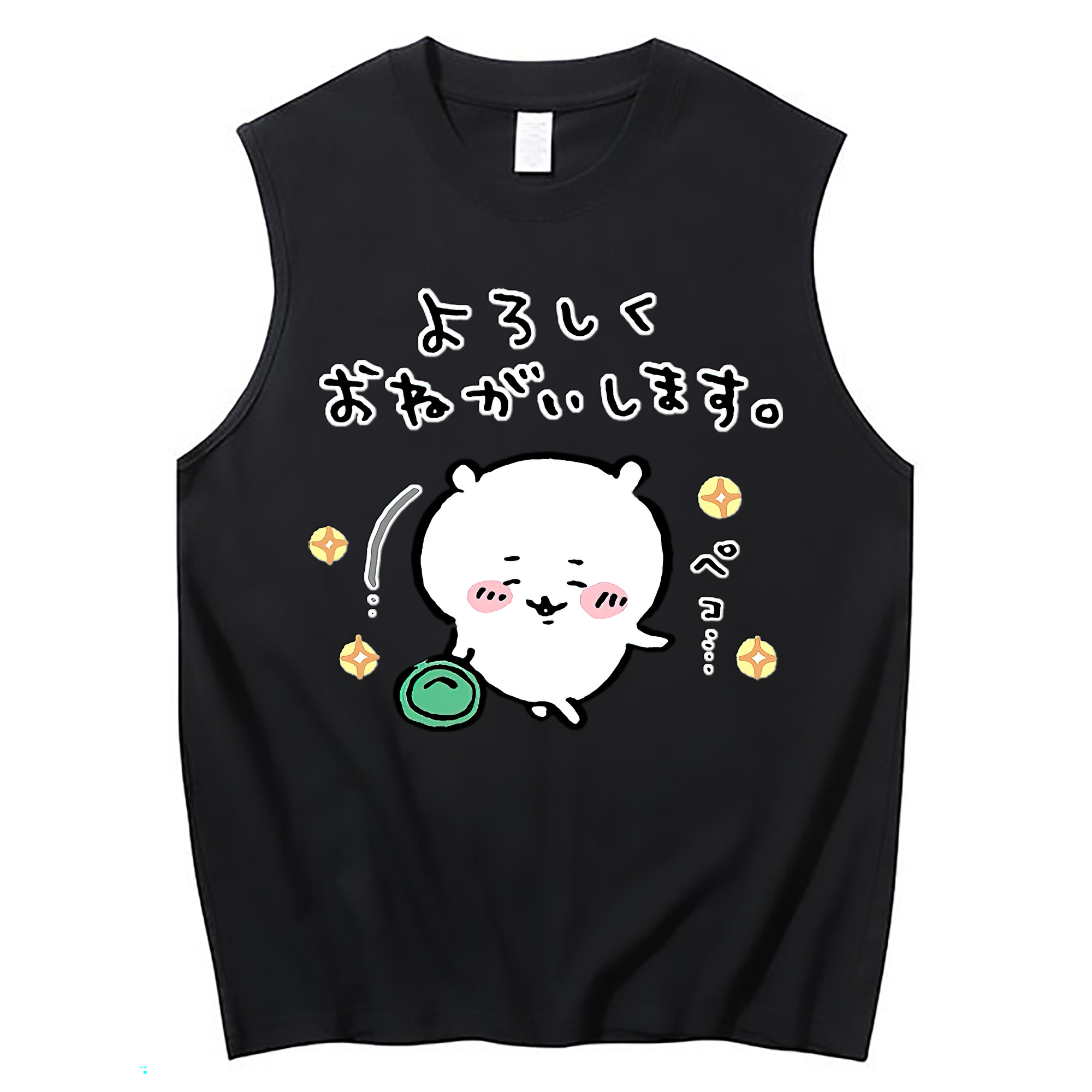 （画像用） ちいかわ ちいかわ Chii-kawa chiikawa コットン100％タンクトップ（フロントプリント）