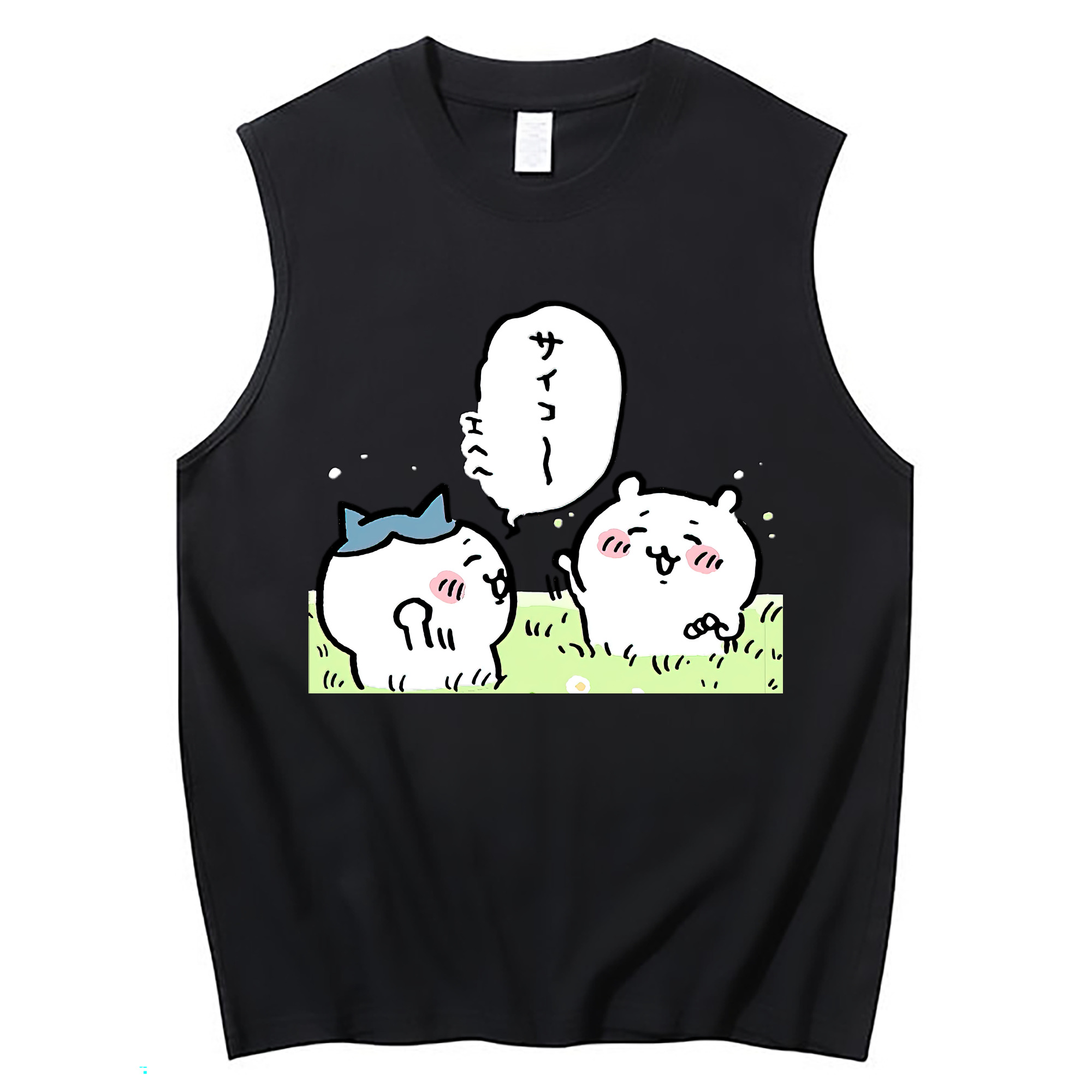（画像用） ちいかわ ちいかわ Chii-kawa chiikawa コットン100％タンクトップ（フロントプリント）
