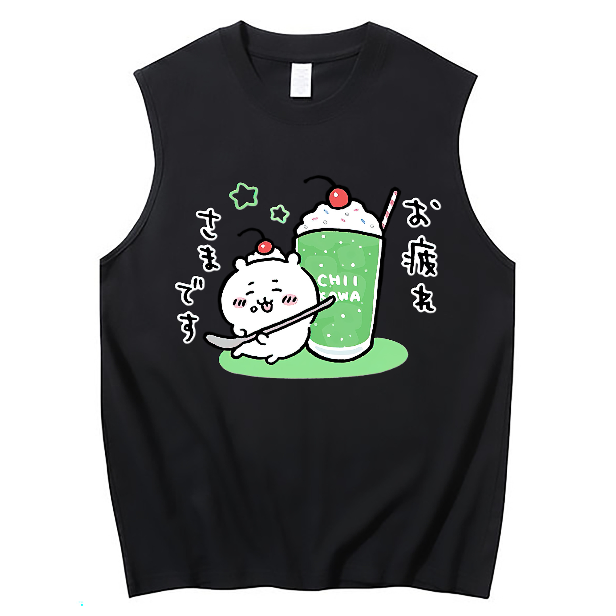 （画像用） ちいかわ ちいかわ Chii-kawa chiikawa コットン100％タンクトップ（フロントプリント）