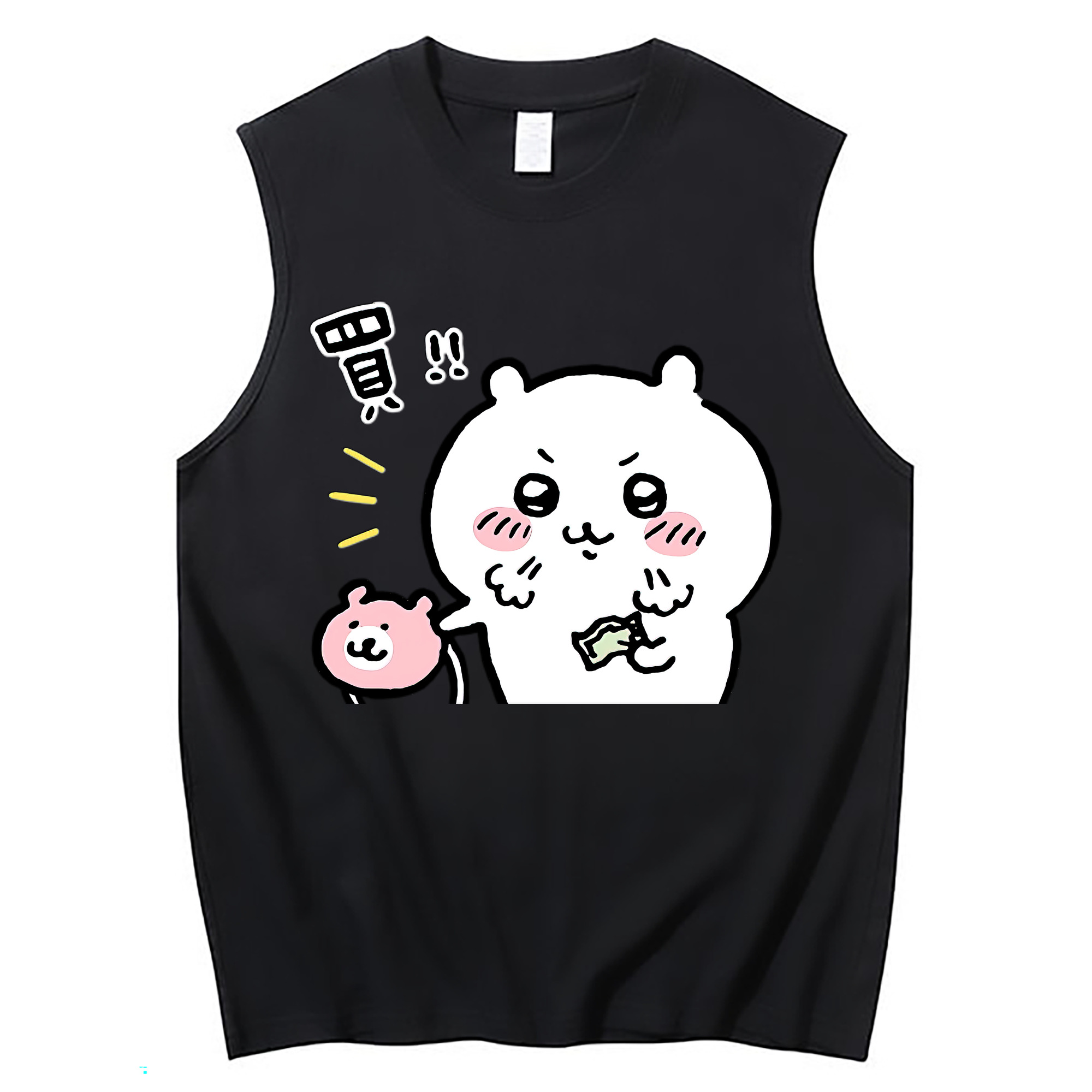 （画像用） ちいかわ ちいかわ Chii-kawa chiikawa コットン100％タンクトップ（フロントプリント）