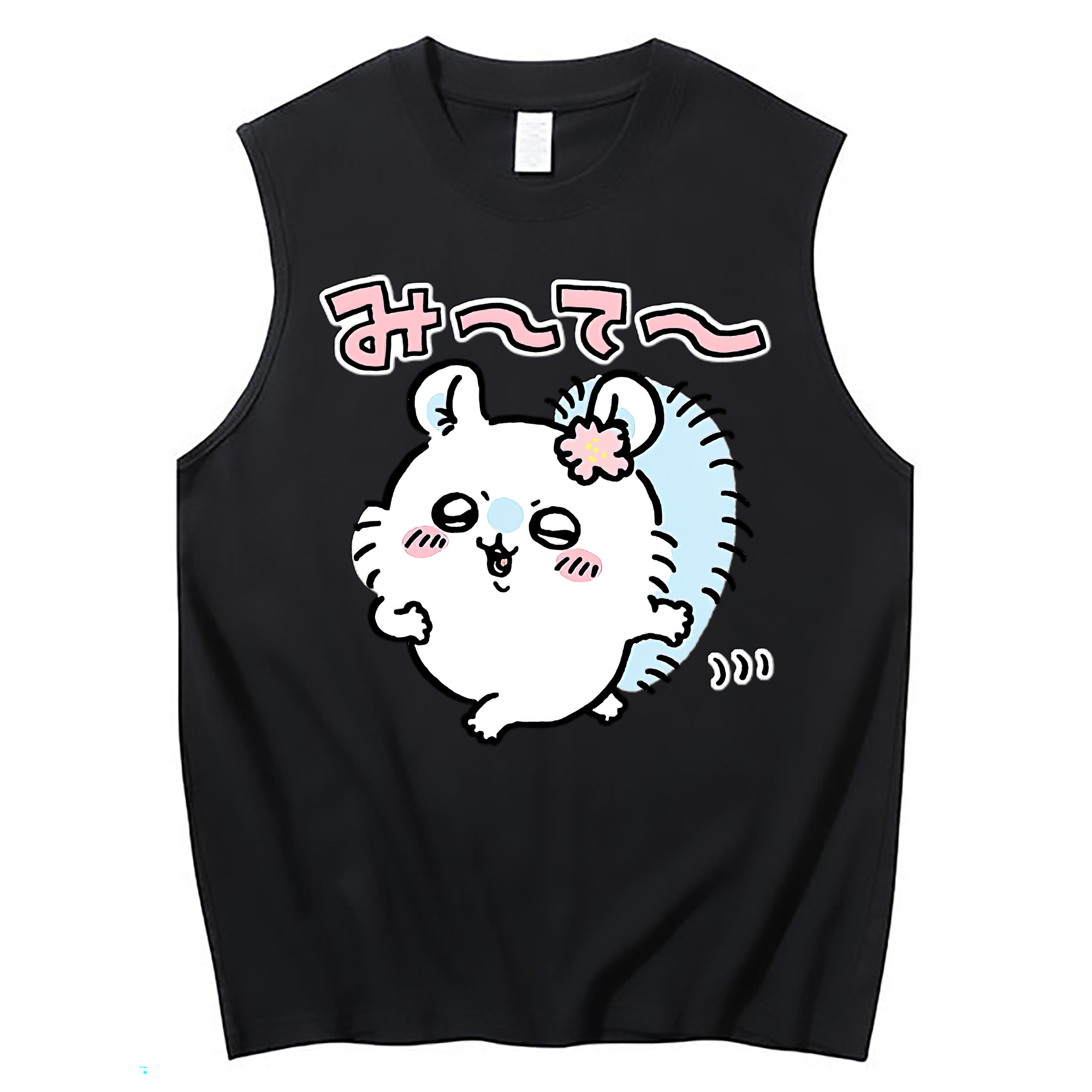 （画像用） ちいかわ モモンガ Chii-kawa Momonga コットン100％タンクトップ（フロントプリント）