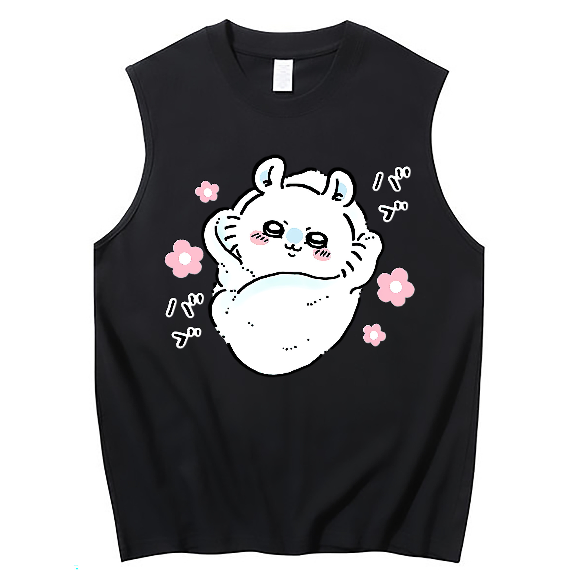 （画像用） ちいかわ モモンガ Chii-kawa Momonga コットン100％タンクトップ（フロントプリント）