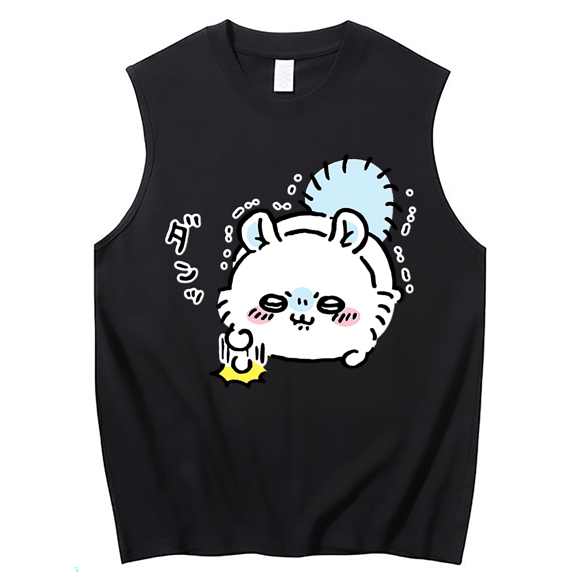 （画像用） ちいかわ モモンガ Chii-kawa Momonga コットン100％タンクトップ（フロントプリント）