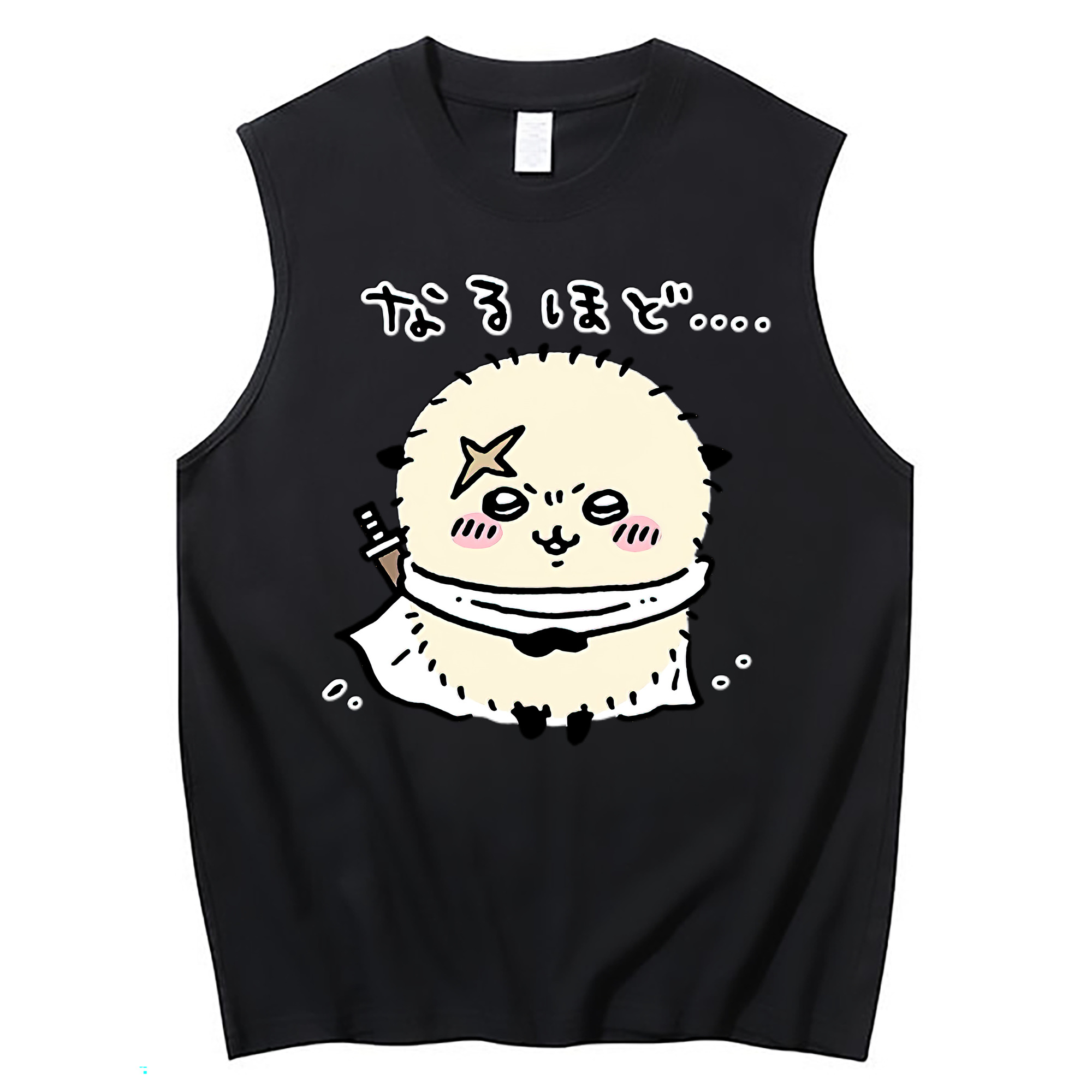 （画像用） ちいかわ ラッコ Chii-kawa Sea otter コットン100％タンクトップ（フロントプリント）
