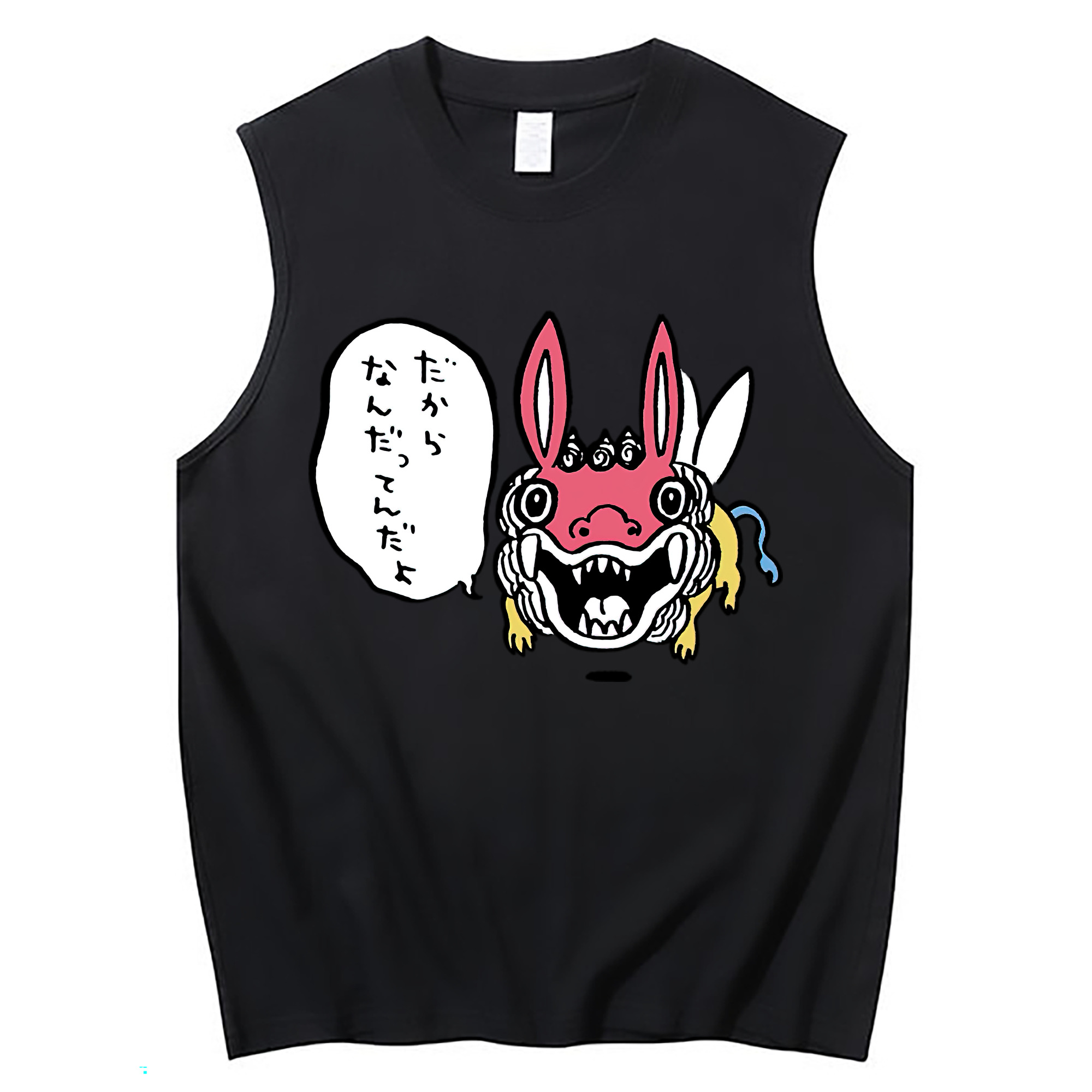 （画像用） ちいかわ でかつよ Chii-kawa Dekatsuyo コットン100％タンクトップ（フロントプリント）