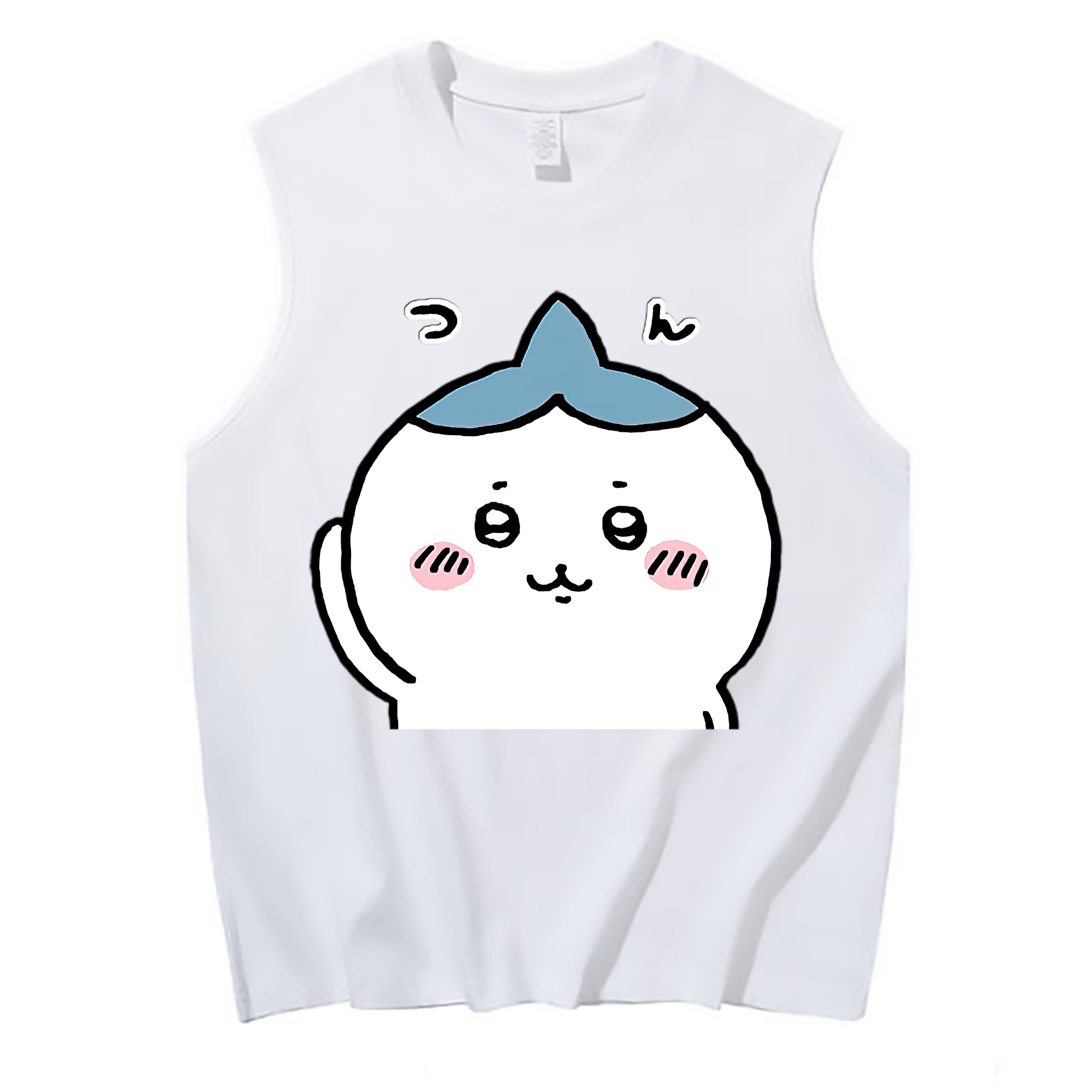 （画像用） ちいかわ ハチワレ Chii-kawa hachiware コットン100％タンクトップ（フロントプリント）