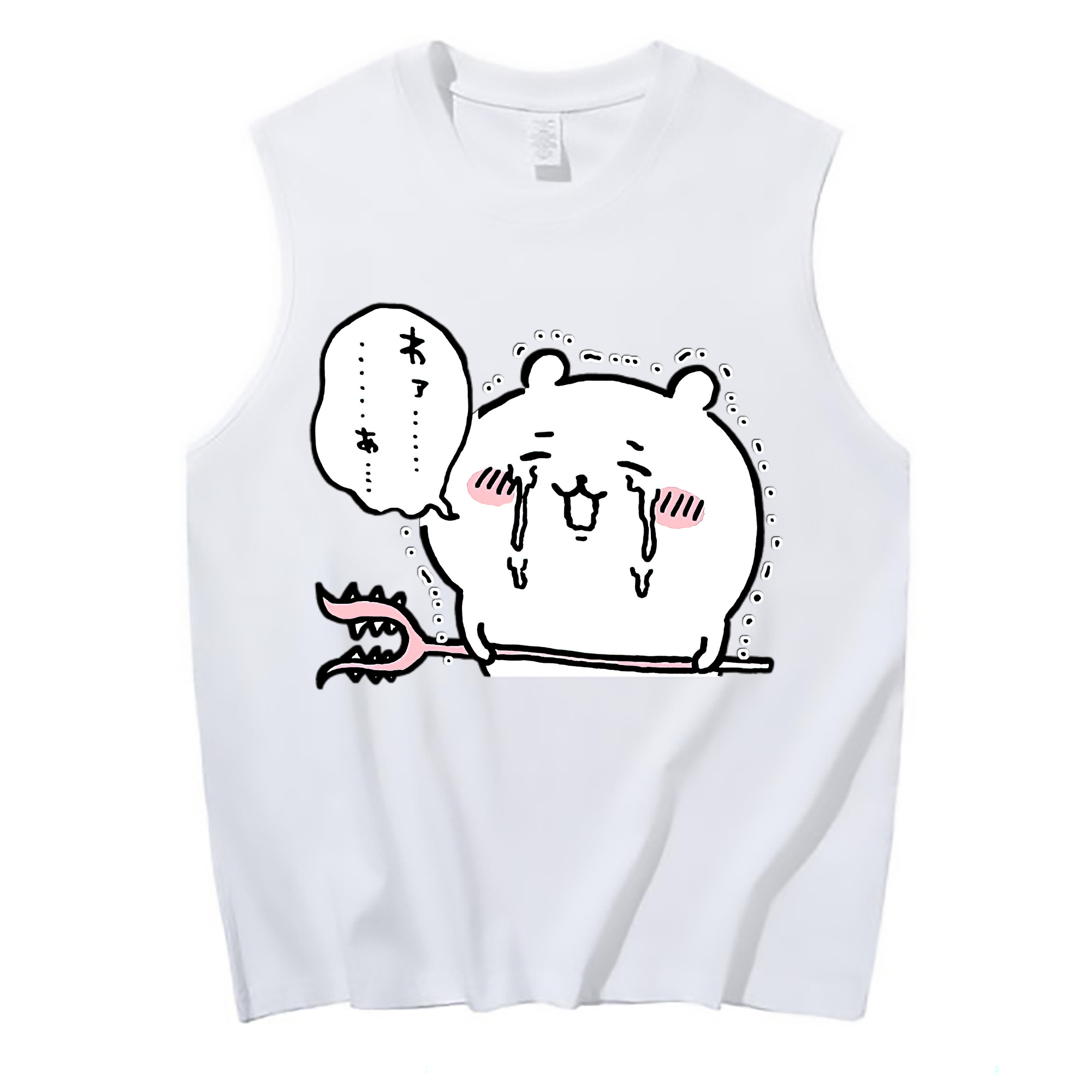 （画像用） ちいかわ ちいかわ Chii-kawa chiikawa コットン100％タンクトップ（フロントプリント）