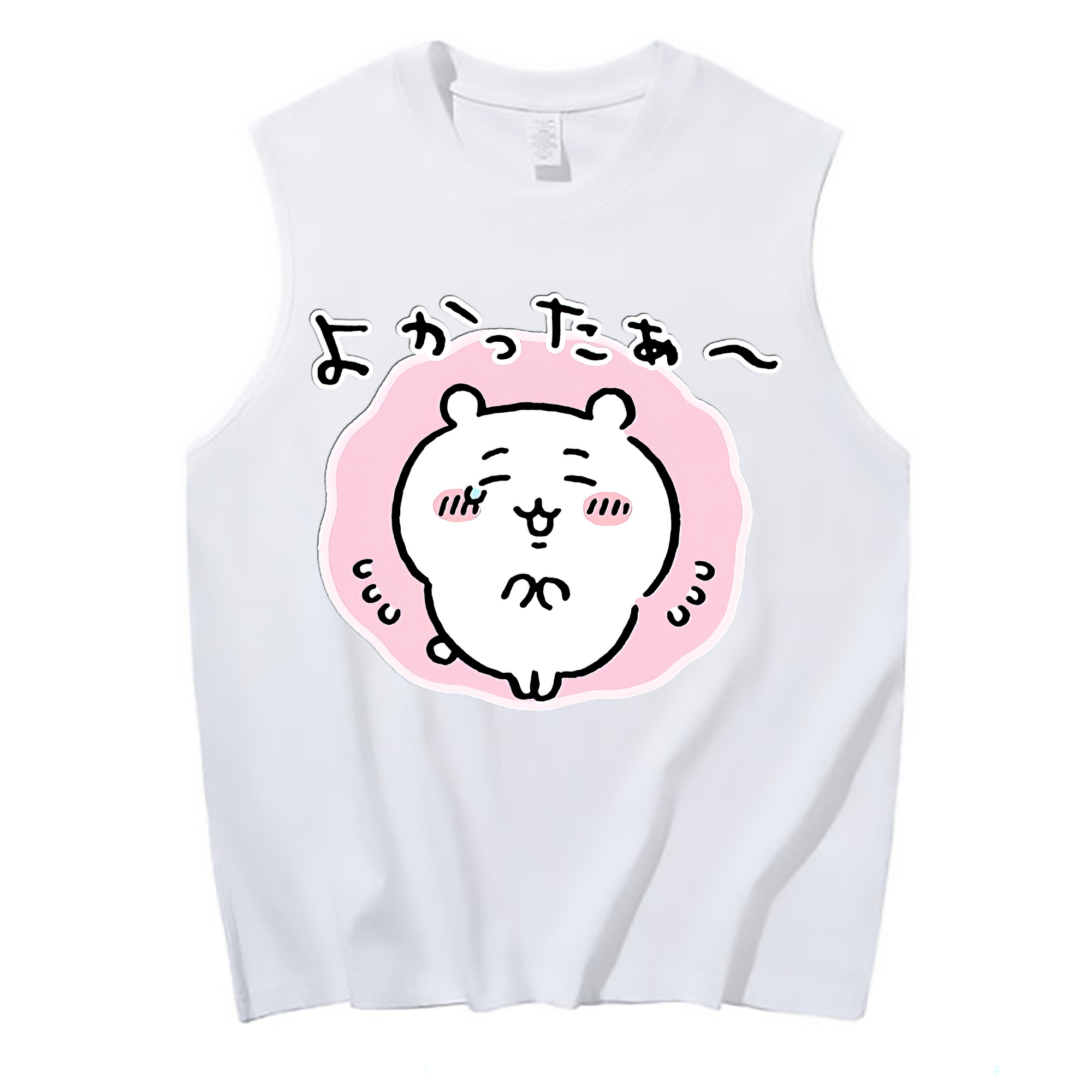 （画像用） ちいかわ ちいかわ Chii-kawa chiikawa コットン100％タンクトップ（フロントプリント）