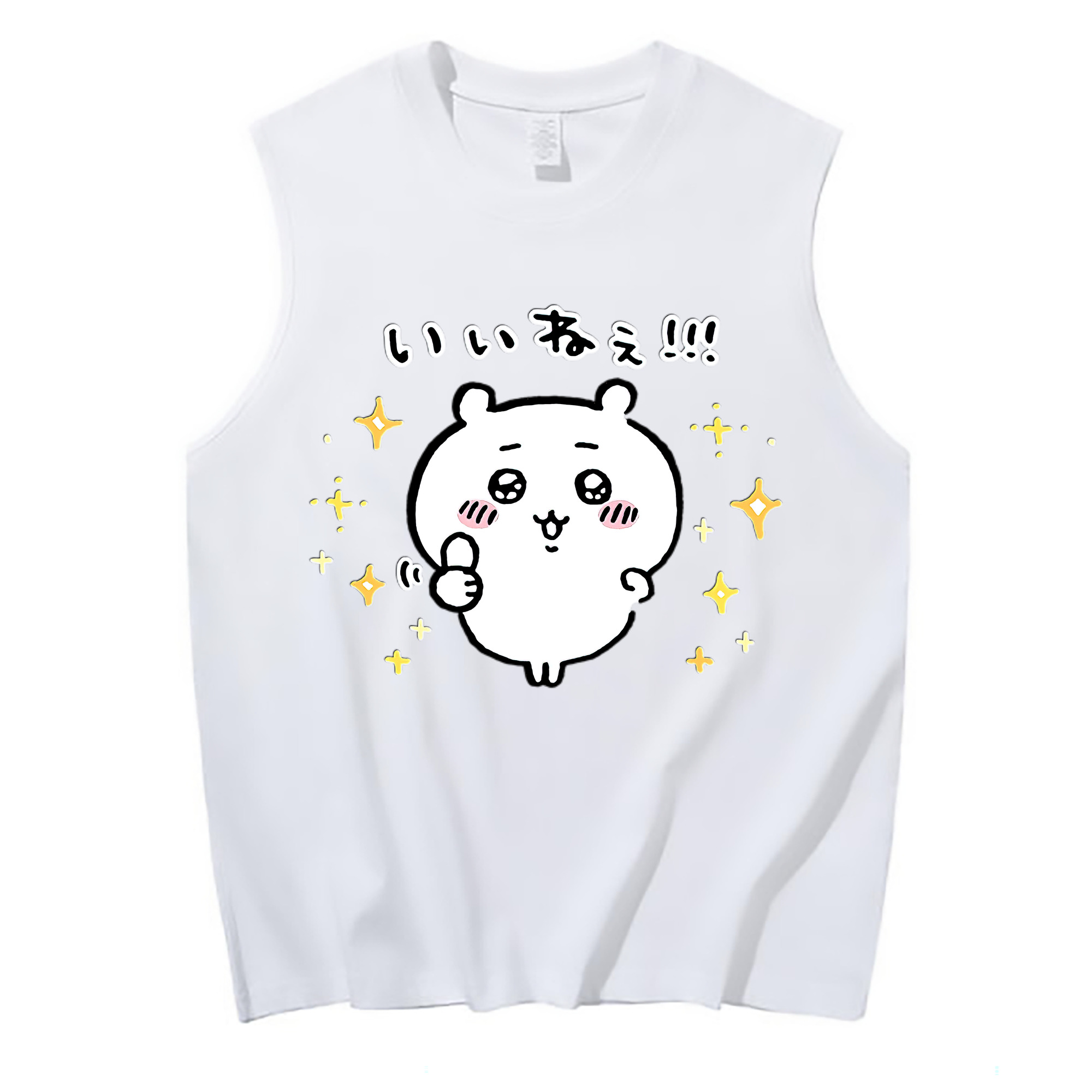 （画像用） ちいかわ ちいかわ Chii-kawa chiikawa コットン100％タンクトップ（フロントプリント）