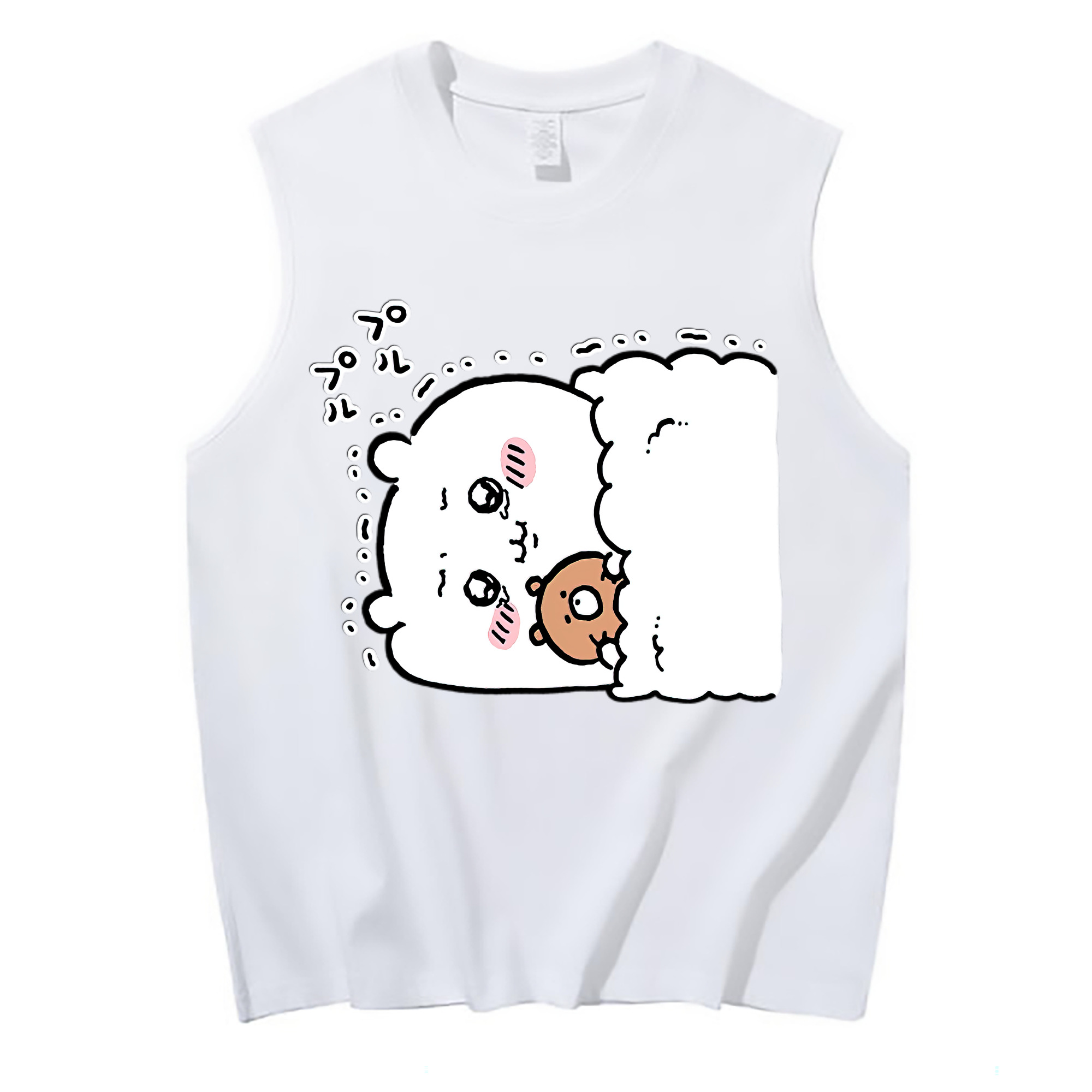 （画像用） ちいかわ ちいかわ Chii-kawa chiikawa コットン100％タンクトップ（フロントプリント）