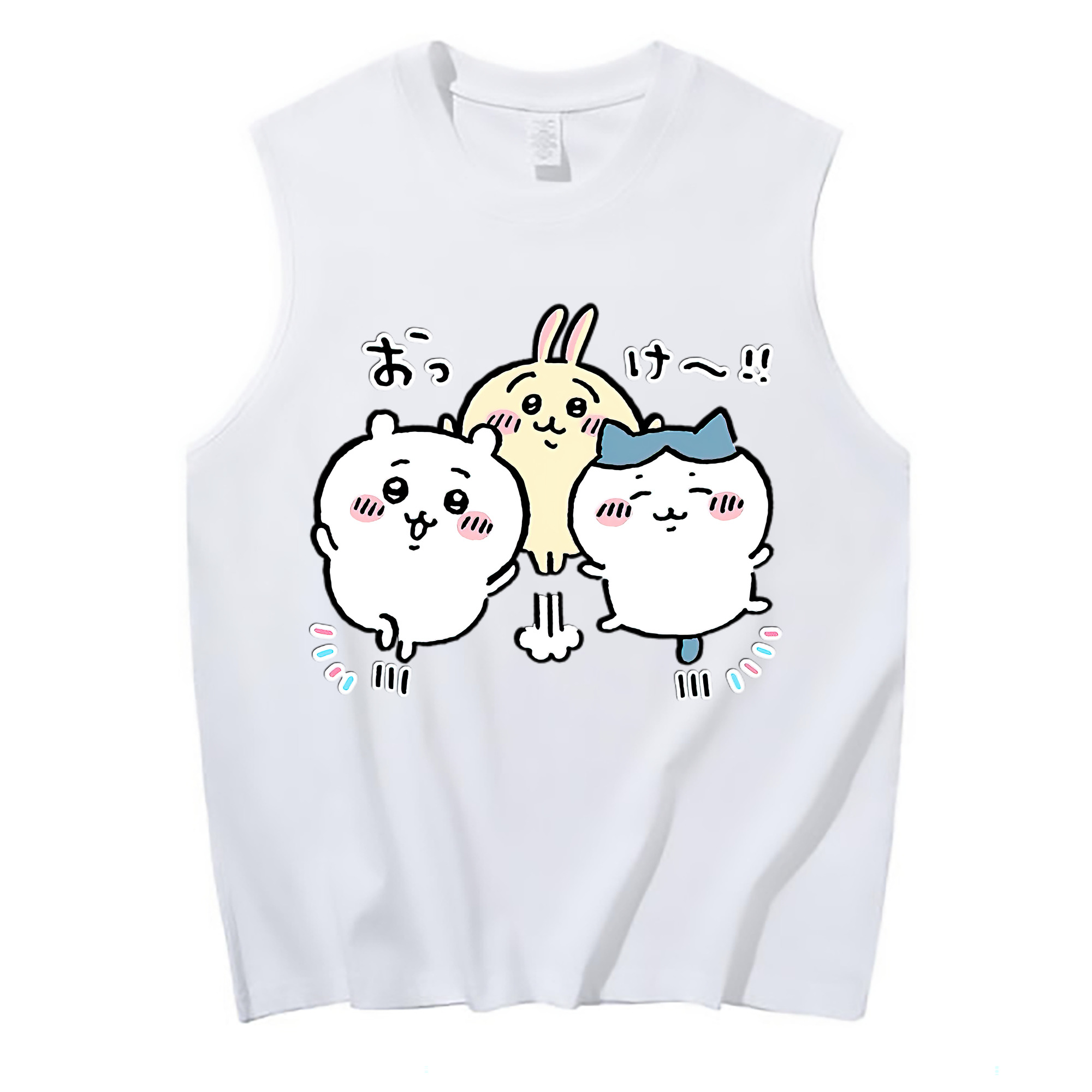 （画像用） ちいかわ ちいかわ Chii-kawa chiikawa コットン100％タンクトップ（フロントプリント）