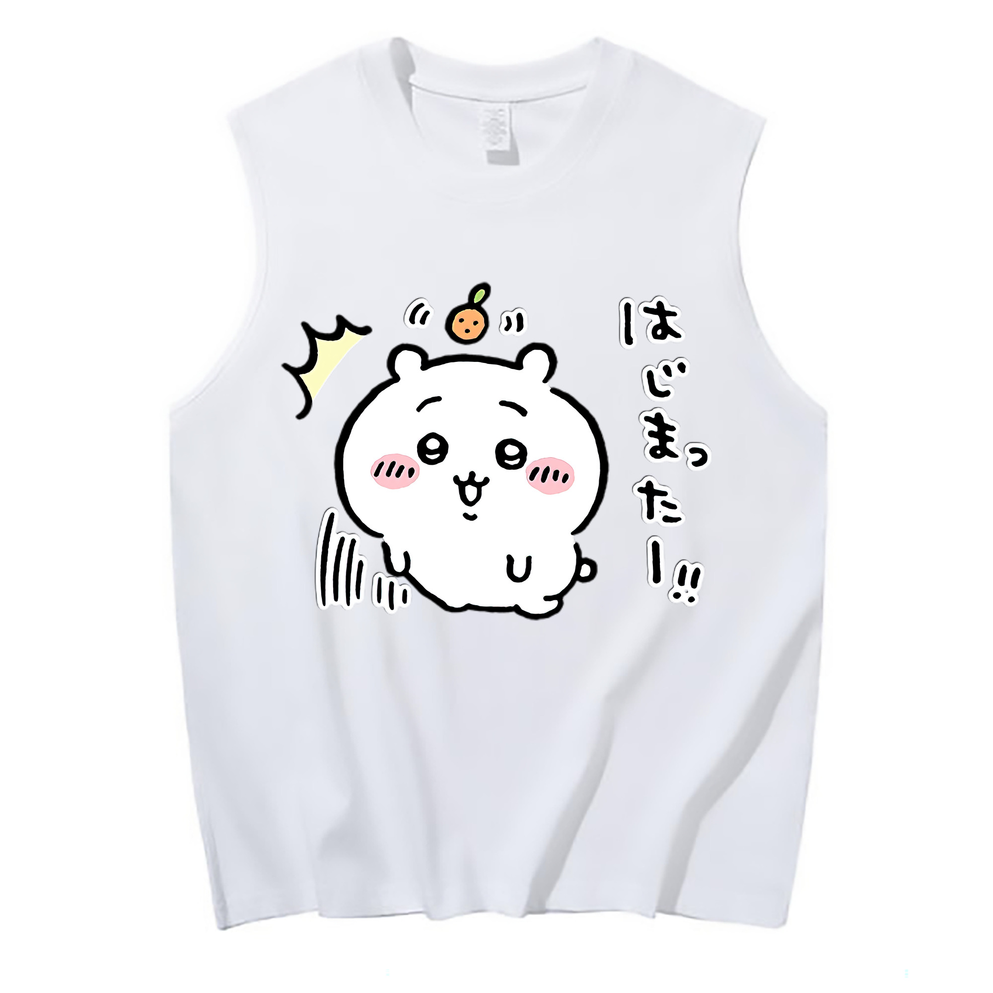 （画像用） ちいかわ ちいかわ Chii-kawa chiikawa コットン100％タンクトップ（フロントプリント）