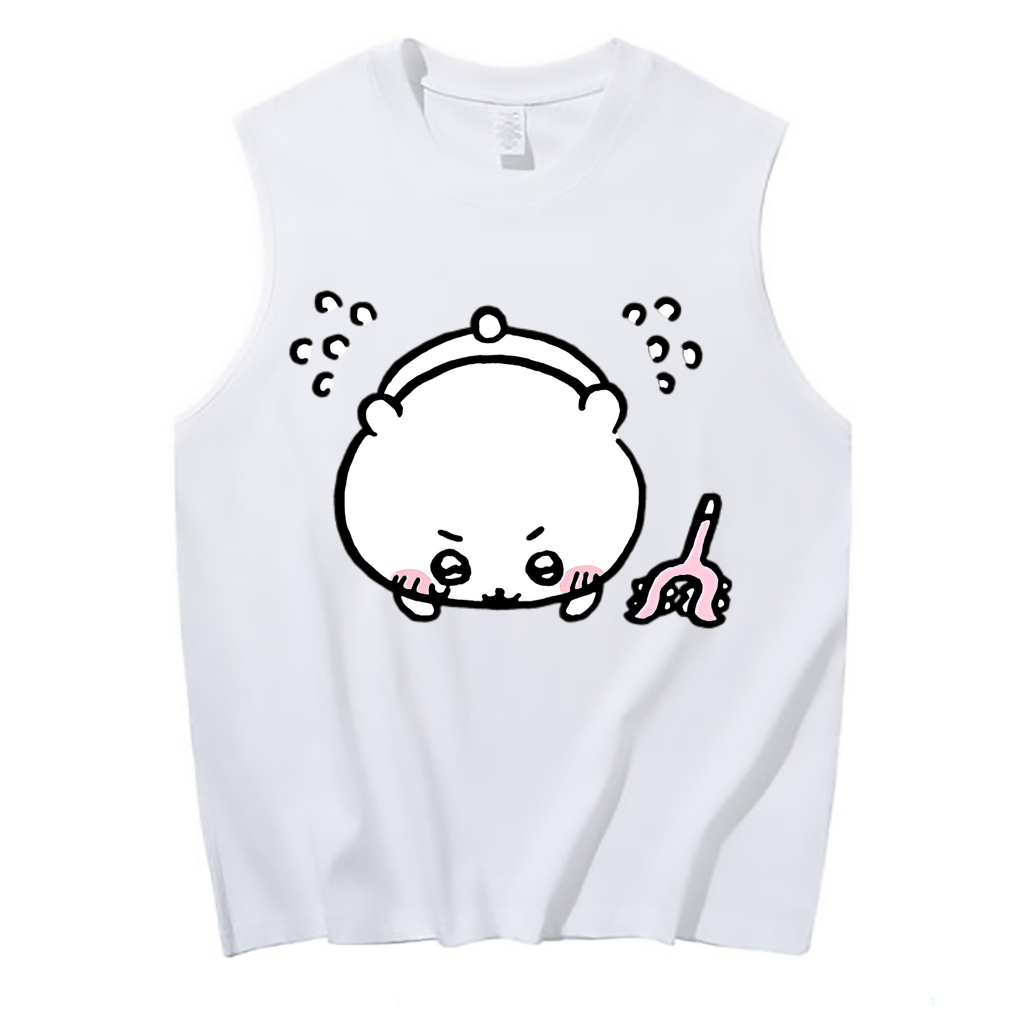 （画像用） ちいかわ ちいかわ Chii-kawa chiikawa コットン100％タンクトップ（フロントプリント）