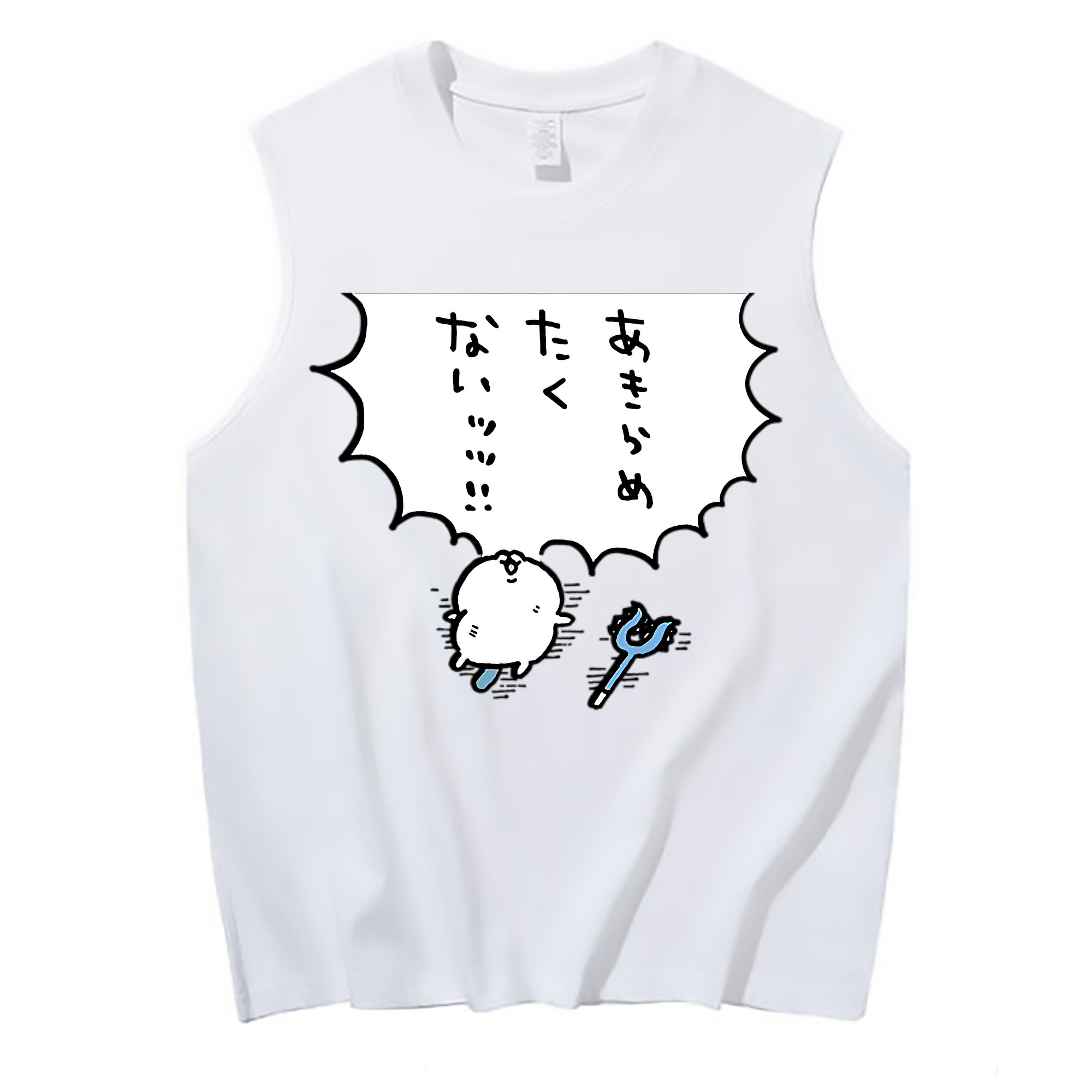 （画像用） ちいかわ ちいかわ Chii-kawa chiikawa コットン100％タンクトップ（フロントプリント）