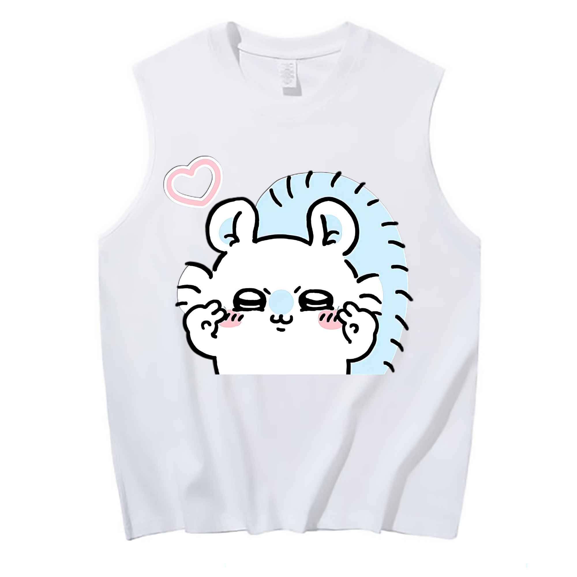 （画像用） ちいかわ モモンガ Chii-kawa Momonga コットン100％タンクトップ（フロントプリント）