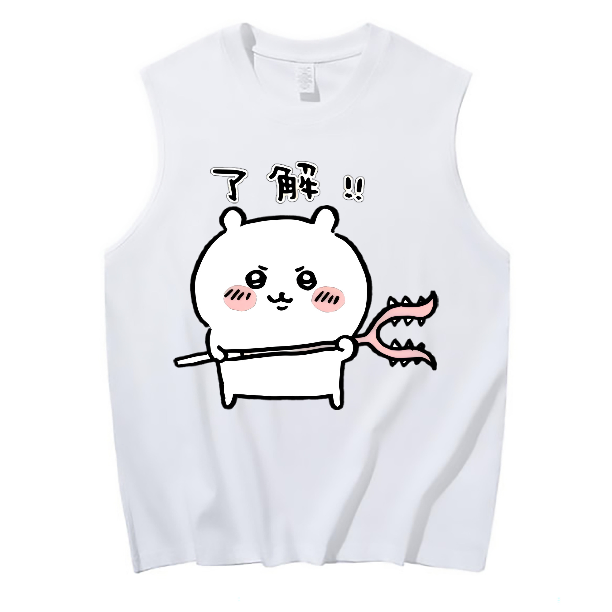 （画像用） ちいかわ ちいかわ Chii-kawa chiikawa コットン100％タンクトップ（フロントプリント）