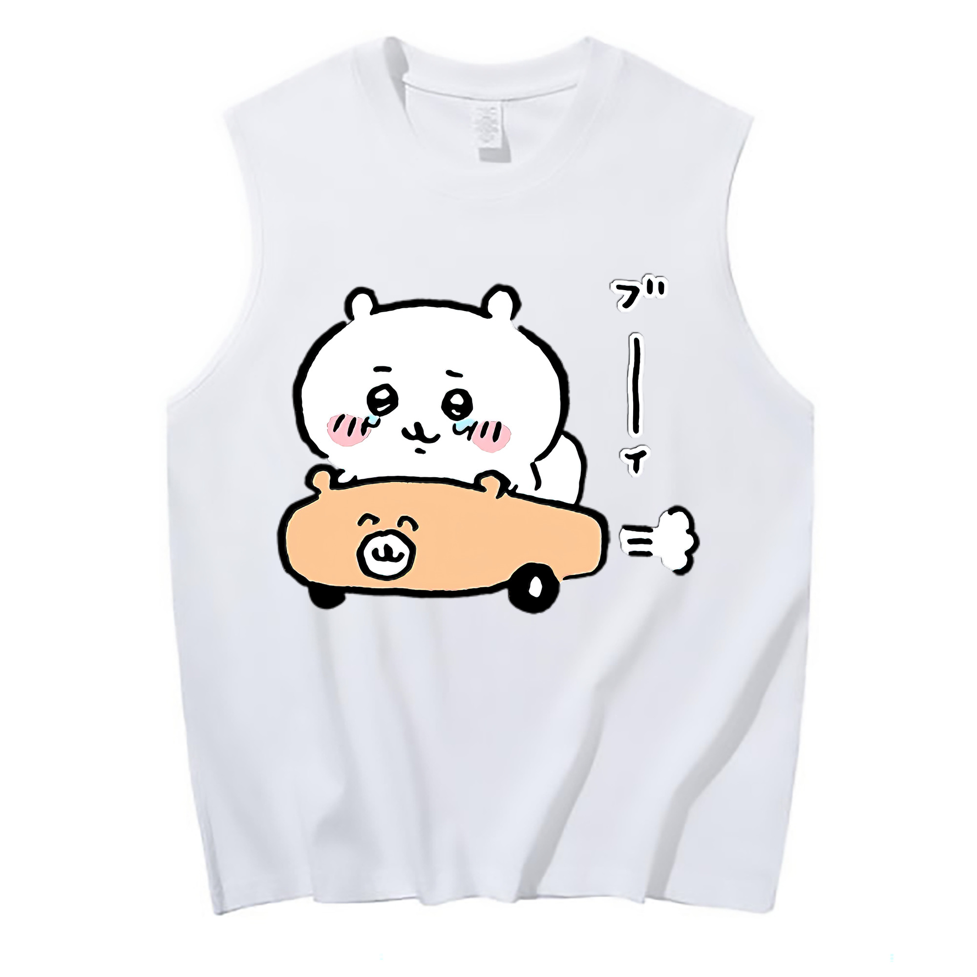 （画像用） ちいかわ ちいかわ Chii-kawa chiikawa コットン100％タンクトップ（フロントプリント）