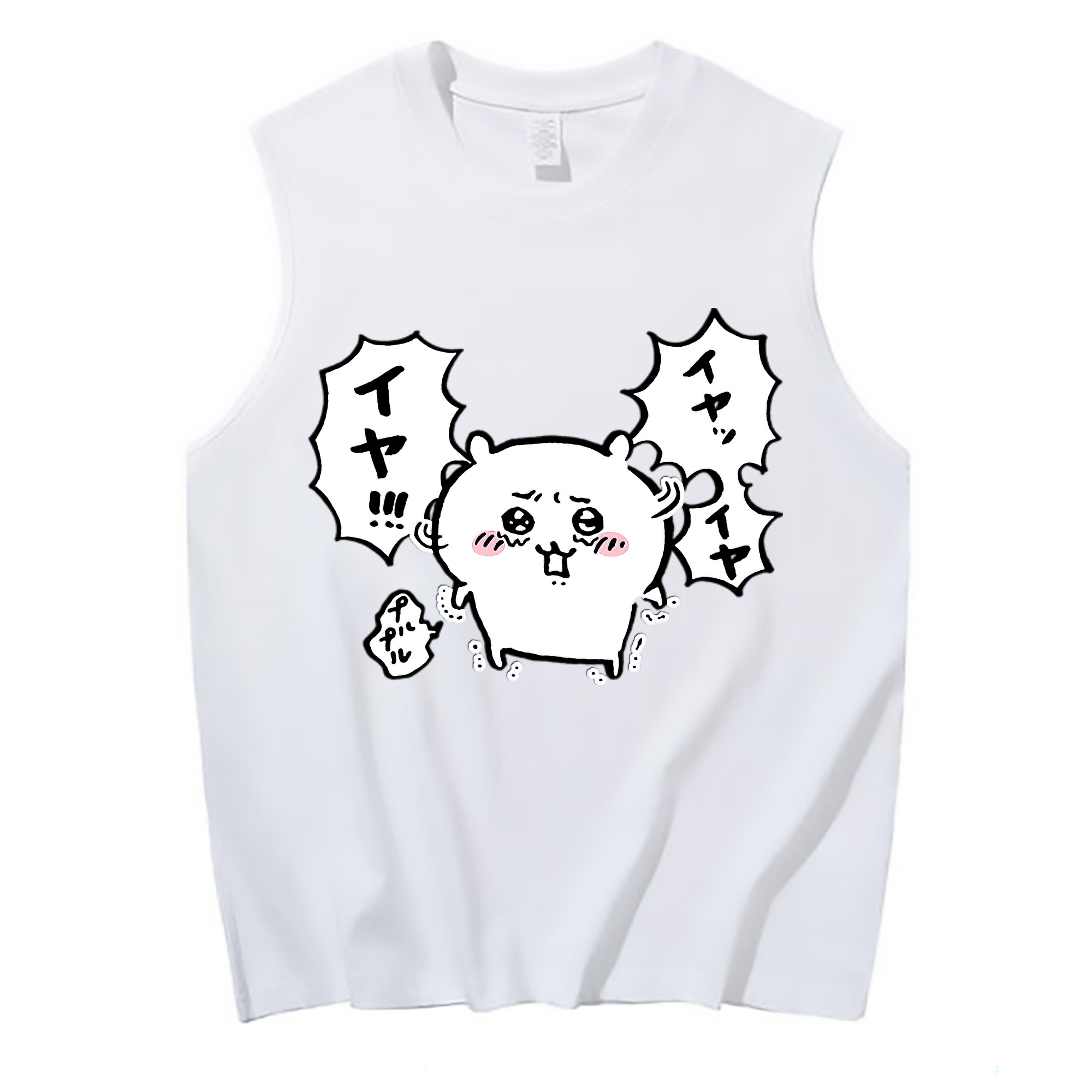 （画像用） ちいかわ ちいかわ Chii-kawa chiikawa コットン100％タンクトップ（フロントプリント）