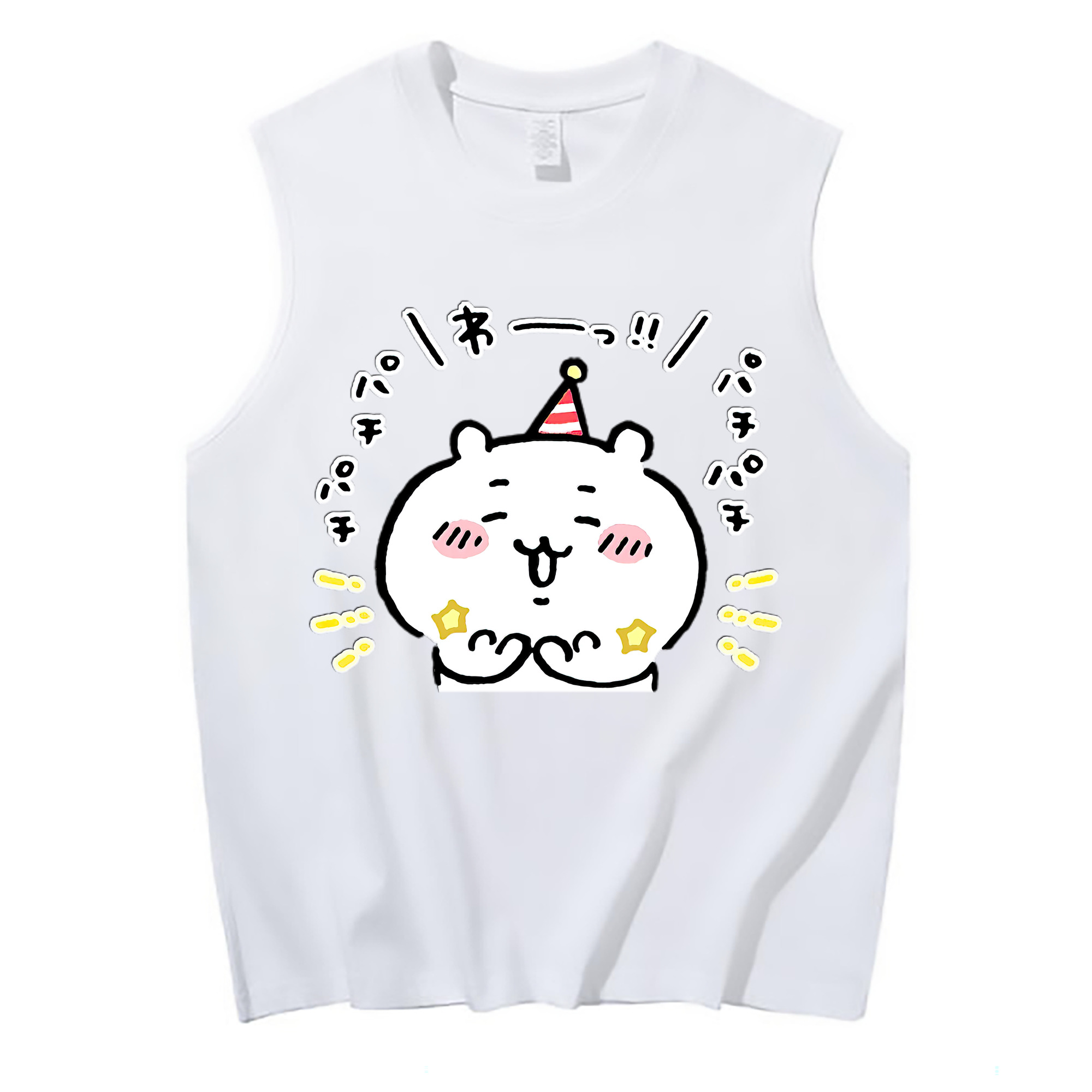（画像用） ちいかわ ちいかわ Chii-kawa chiikawa コットン100％タンクトップ（フロントプリント）