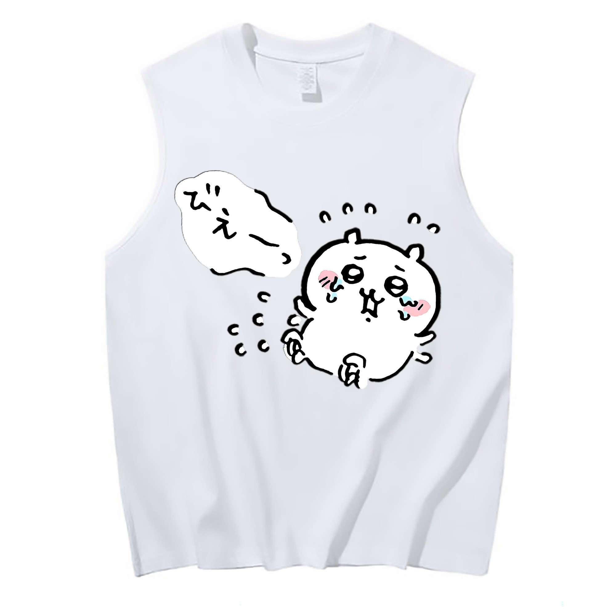 （画像用） ちいかわ ちいかわ Chii-kawa chiikawa コットン100％タンクトップ（フロントプリント）