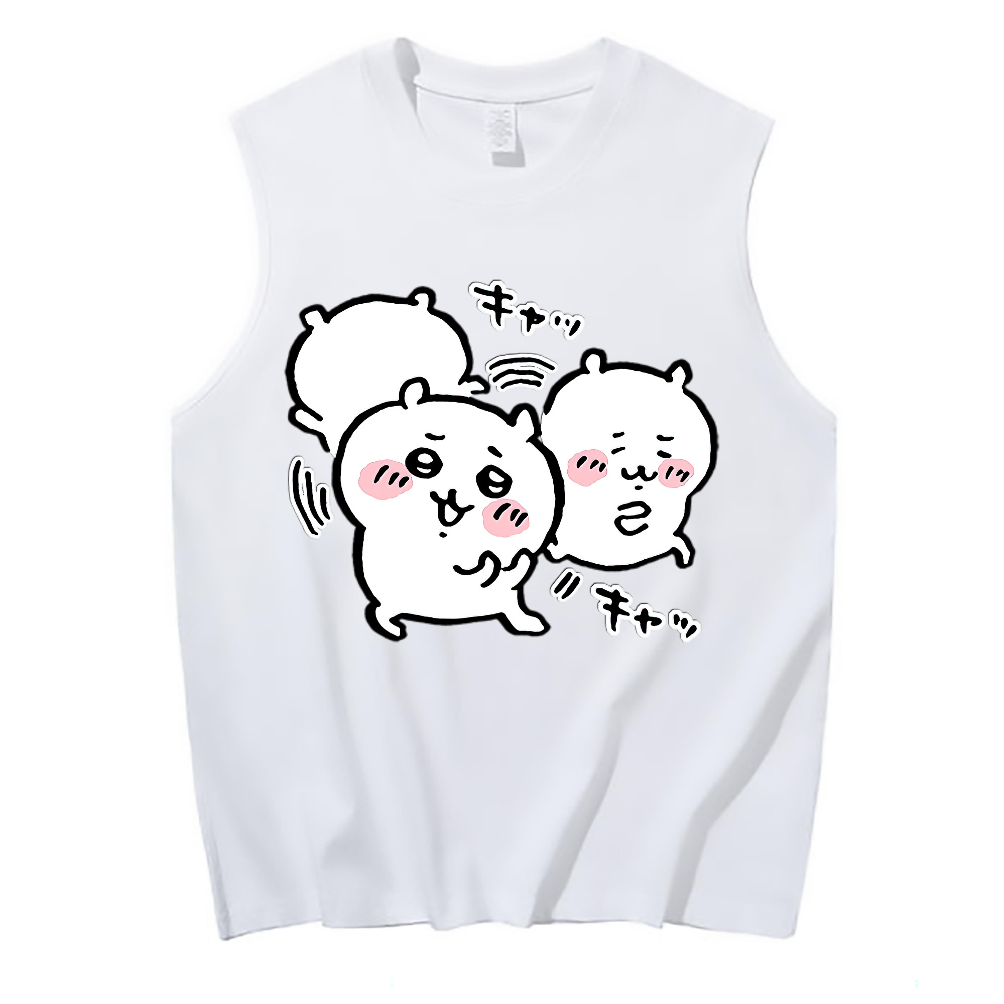 （画像用） ちいかわ ちいかわ Chii-kawa chiikawa コットン100％タンクトップ（フロントプリント）
