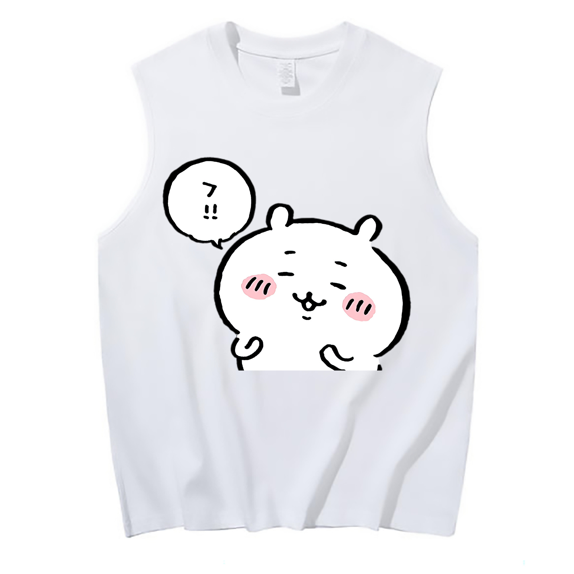 （画像用） ちいかわ ちいかわ Chii-kawa chiikawa コットン100％タンクトップ（フロントプリント）