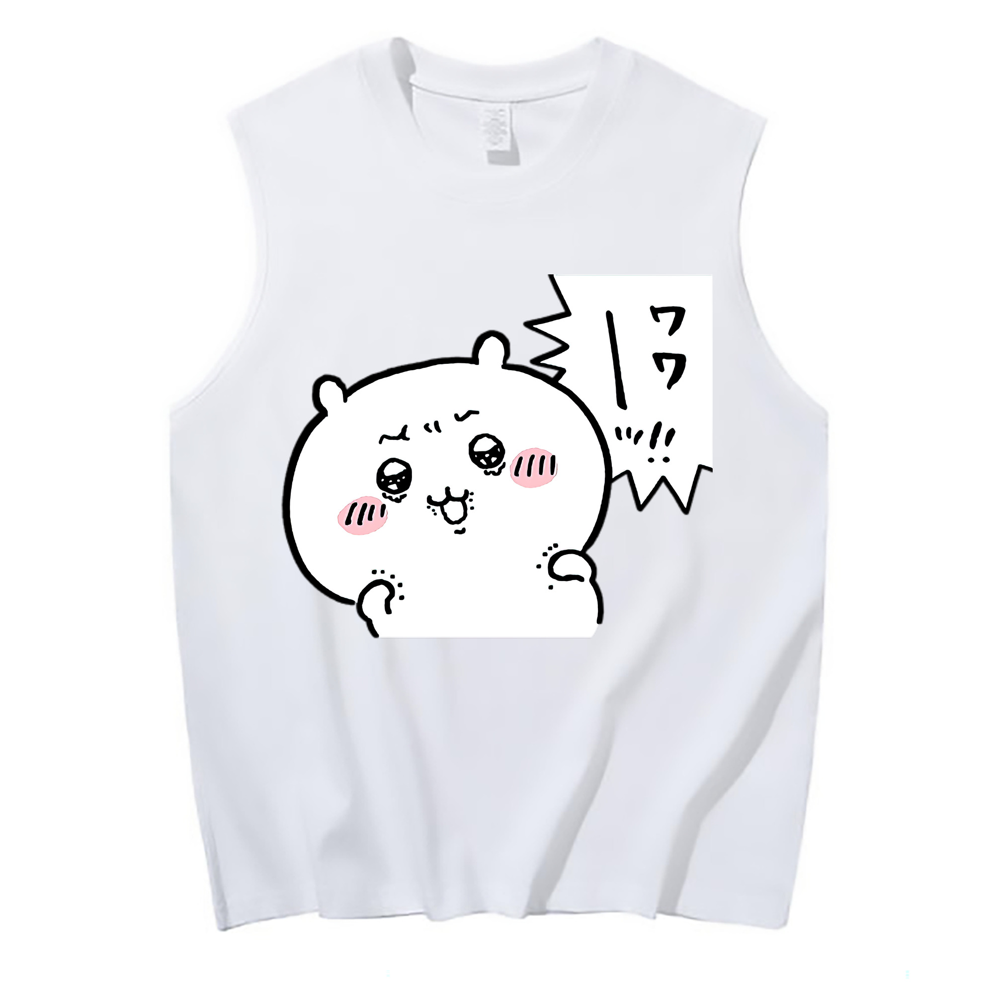 （画像用） ちいかわ ちいかわ Chii-kawa chiikawa コットン100％タンクトップ（フロントプリント）