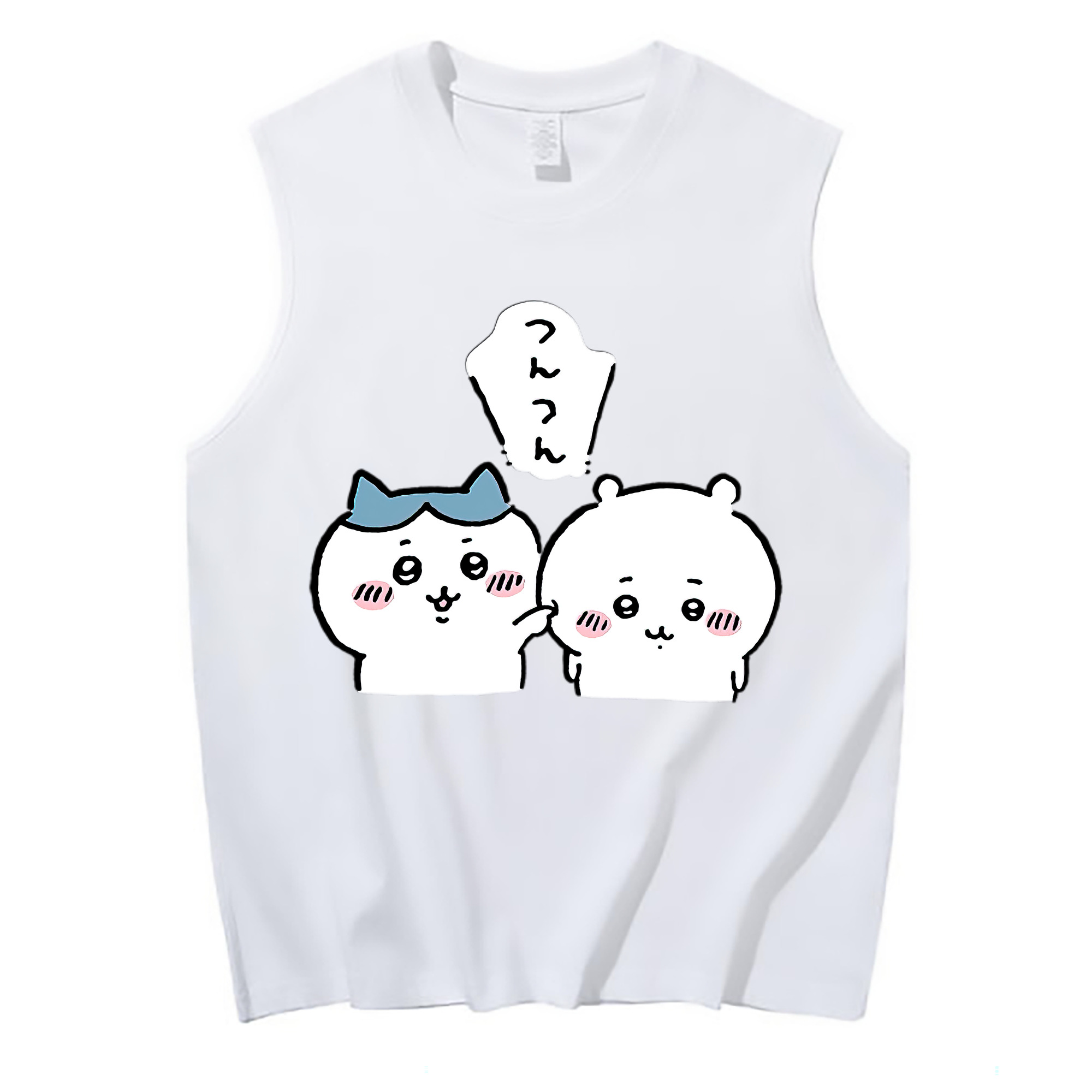 （画像用） ちいかわ ちいかわ Chii-kawa chiikawa コットン100％タンクトップ（フロントプリント）