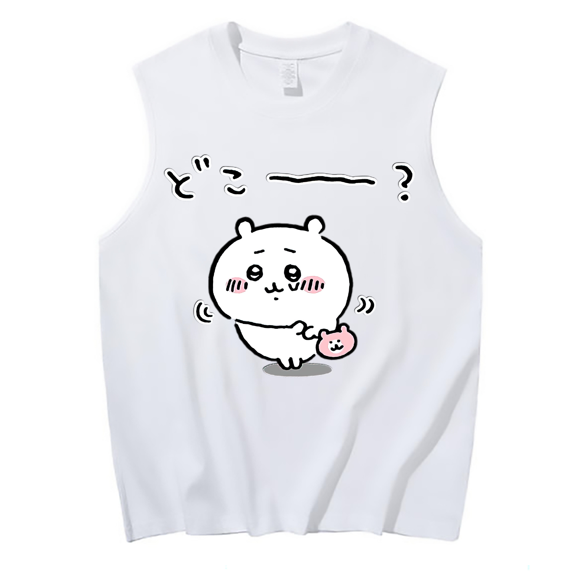 （画像用） ちいかわ ちいかわ Chii-kawa chiikawa コットン100％タンクトップ（フロントプリント）
